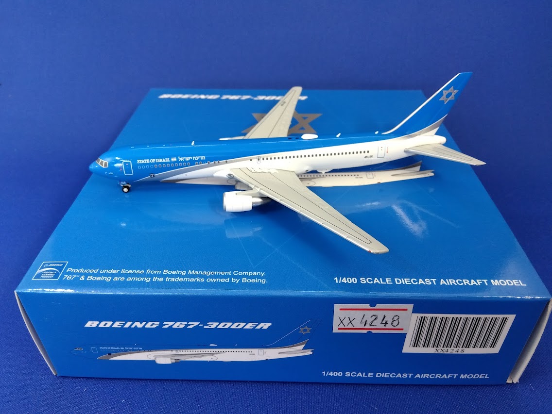 XX4248 JCWING STATE OF ISRAEL /イスラエル政府専用機 B767-300ER 4X-ISR 1:400 完売しました。 JC WING 1:400 STATE OF ISRAEL / イスラエル政府専用機 767-300 亜鉛ダイキャスト製
