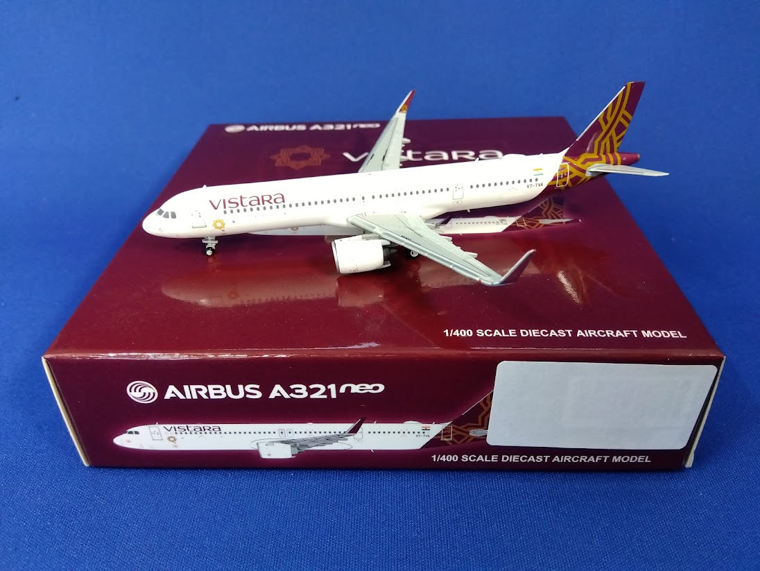 XX4467 JCWING VISTARA / ビスタラ航空 A321neo VT-TVB 1:400 完売しました。 JC WING 1:400 VISTARA / ビスタラ航空 A321neo 亜鉛ダイキャスト製
