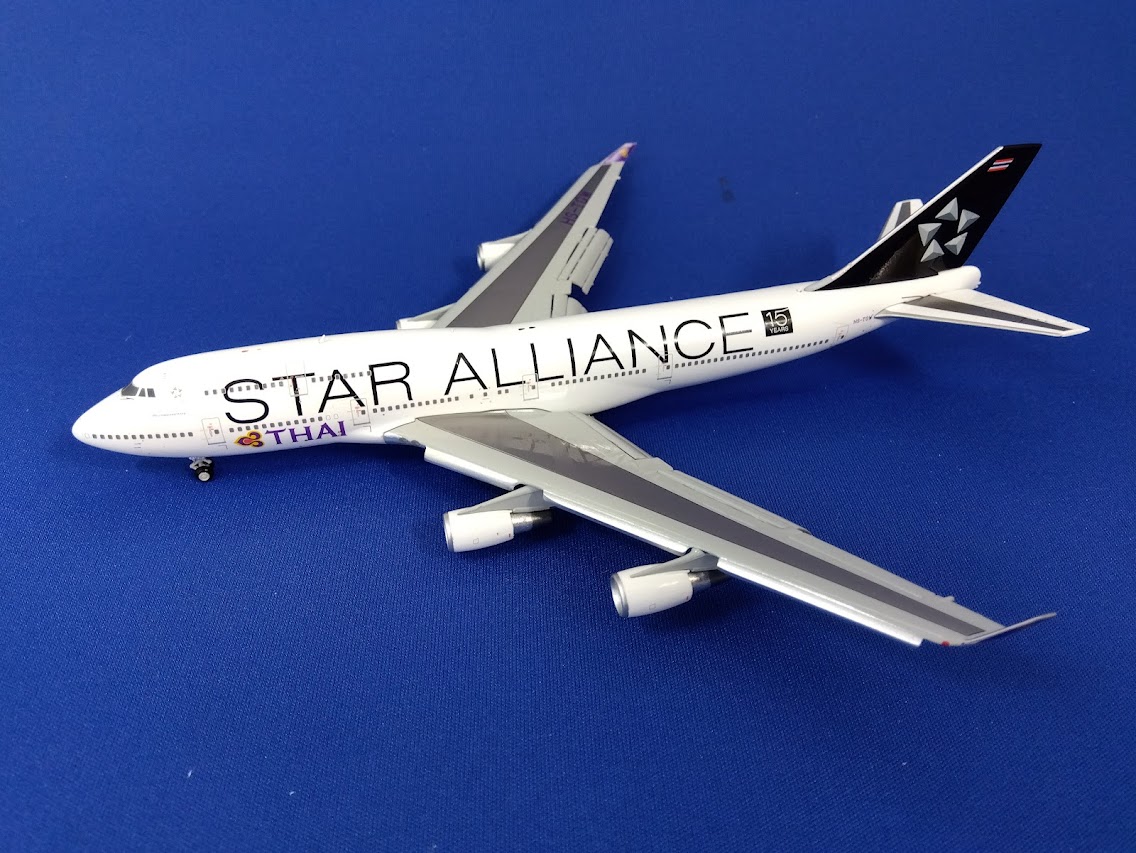 XX4898A JCWING Thai Airways / タイ国際航空 Star Alliance B747-400 HS-TGW Flap Down 1:400 完売しました。
