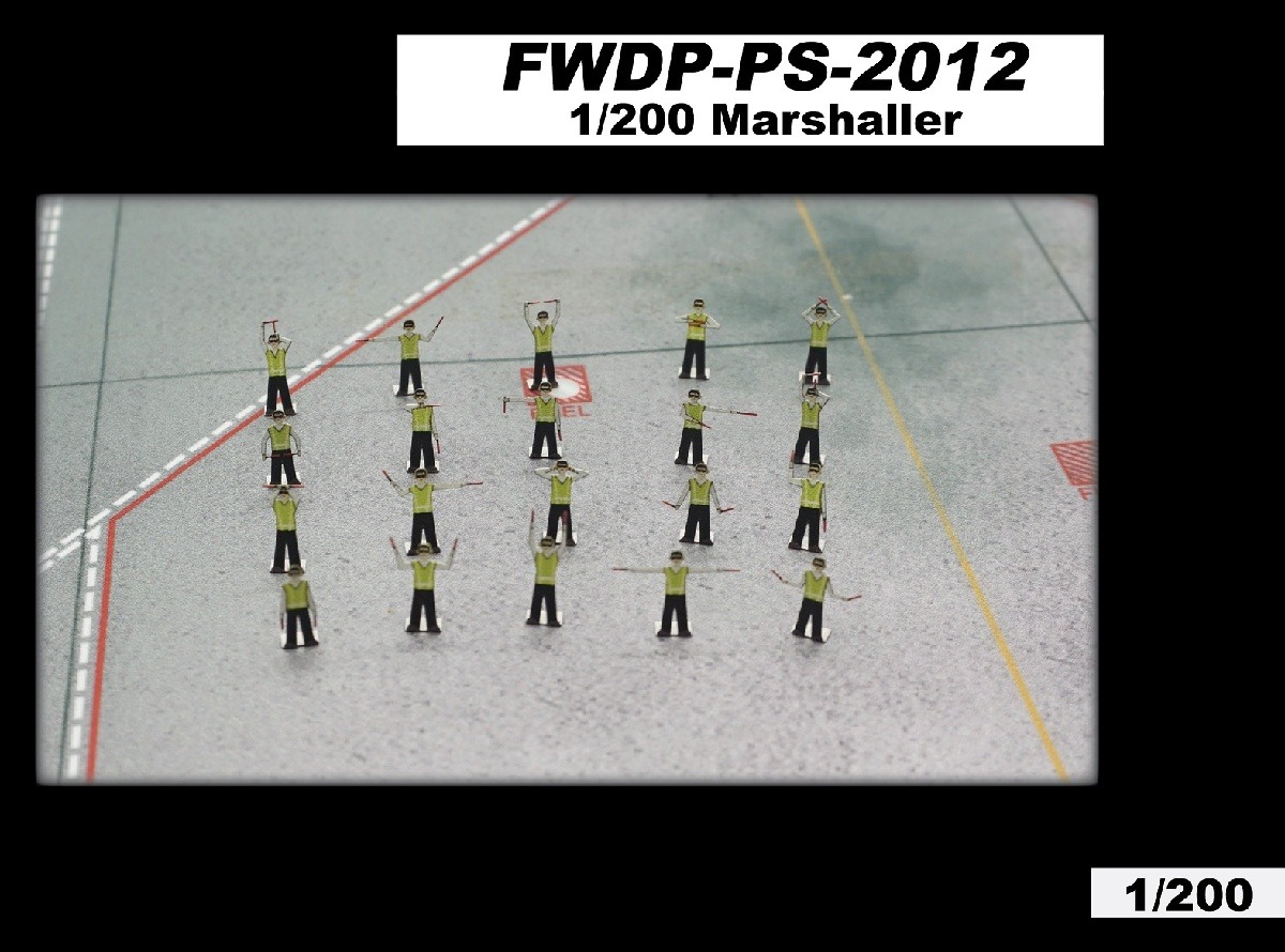 FWDPPS2012 Fantasywings 空港アクセサリー Marshaller / マーシャラー フィギュアセット 1:200 完売しました。 Fantasywings 1:200 空港アクセサリー 空港アクセサリー 亜鉛ダイキャスト製