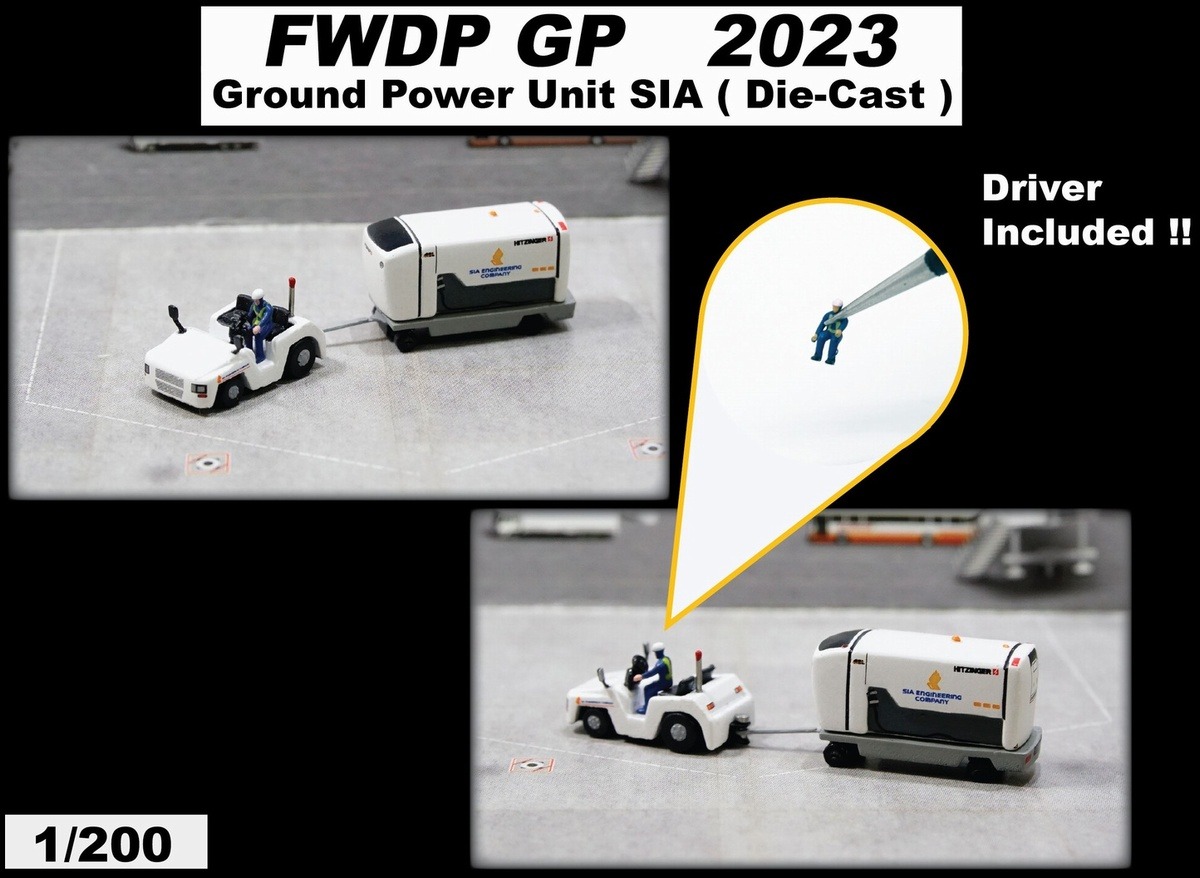 FWDPGP2023 Fantasywings 空港アクセサリー Singapore /シンガポール航空 GPU / Ground Power unit Set 1:200 メーカー完売