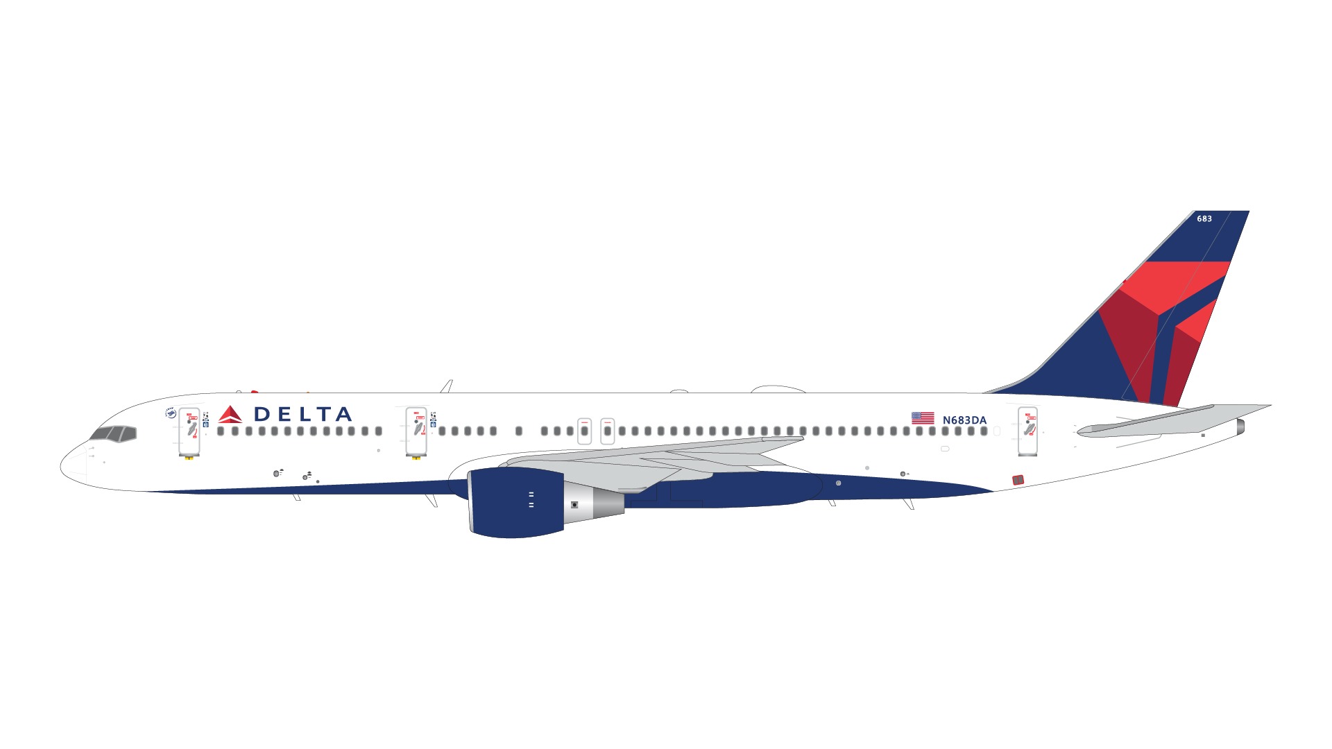 G2DAL1307 GEMINI 200 Delta Air Lines / デルタ航空 B757-200 N683DA 1:200 完売しました。