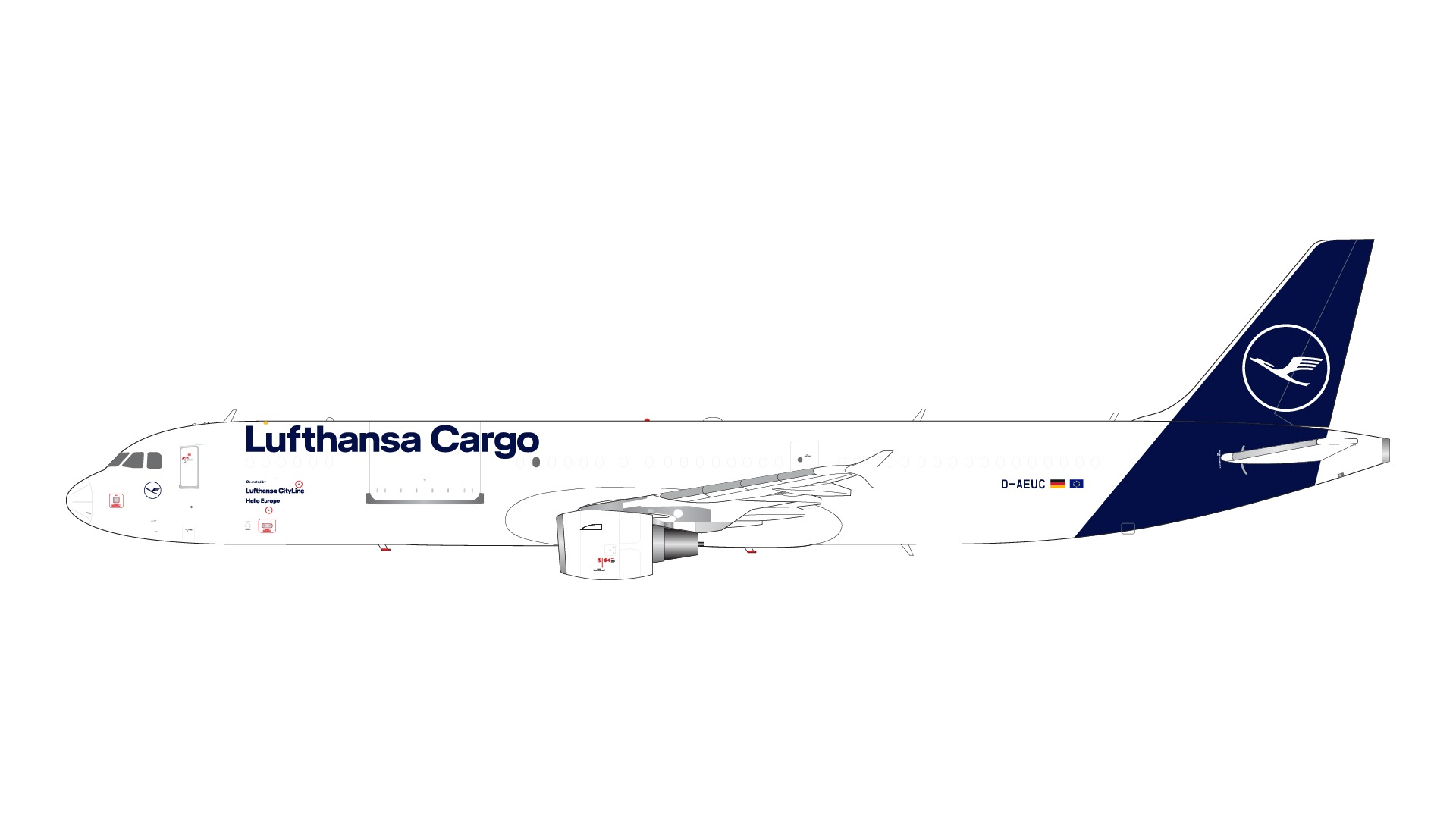 G2DLH1152 GEMINI 200 Lufthansa Cargo / ルフトハンザ カーゴ A321P2F D-AEUC  1:200 お取り寄せ
