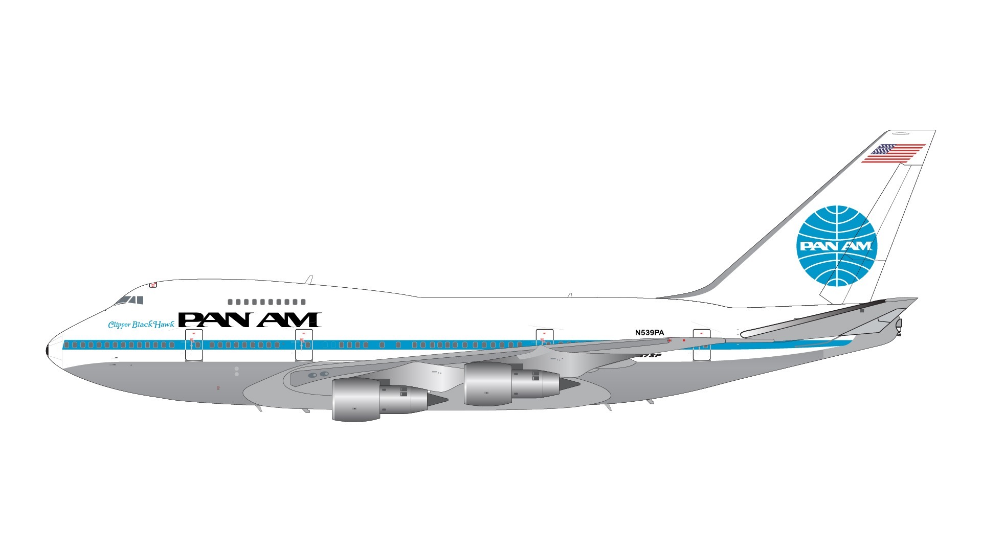 G2PAA1157 GEMINI 200 Pan American Airways / パンアメリカン航空 B747SP N539PA polished belly 1:200 完売しました。