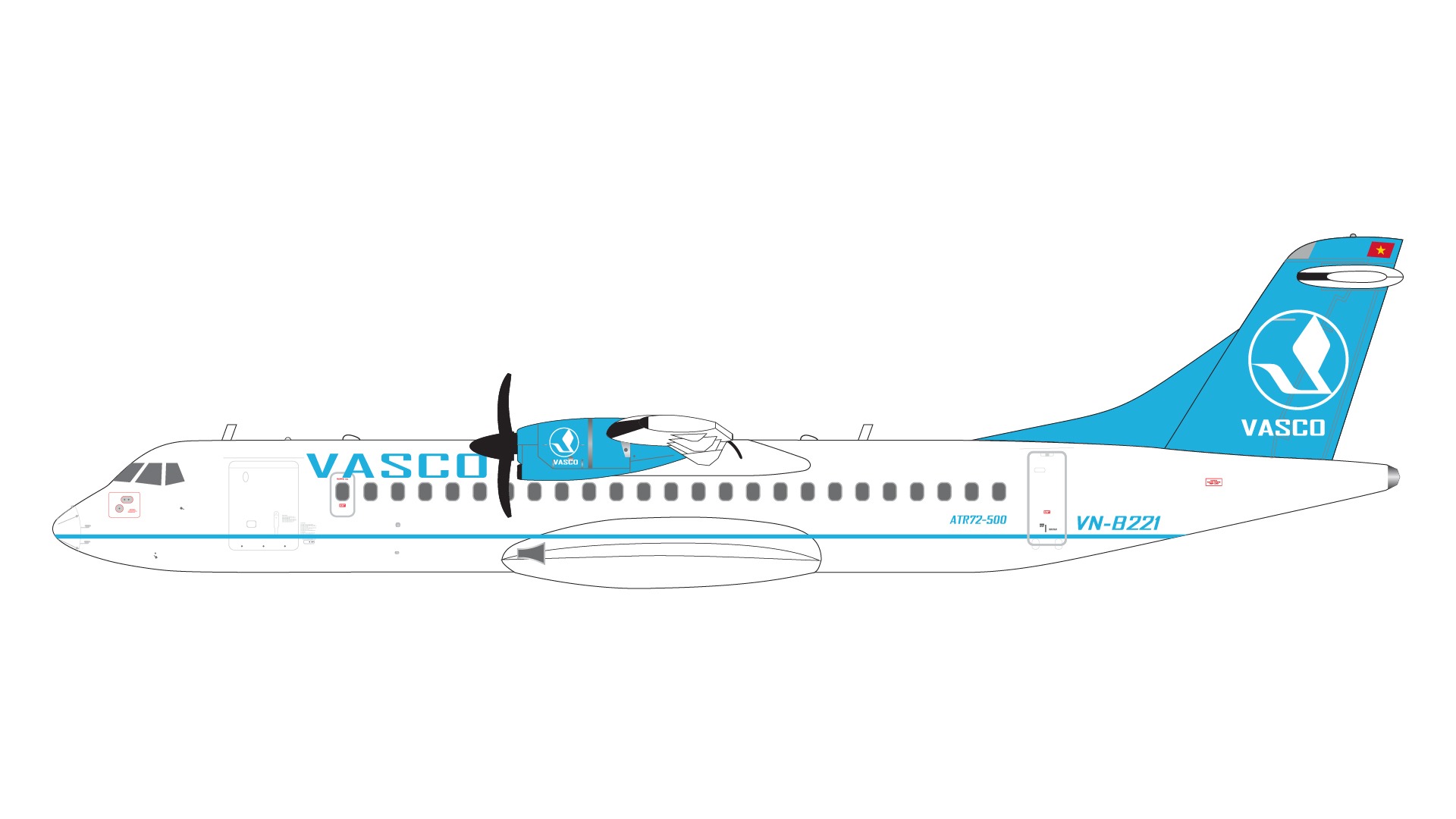 G2VFC1273 GEMINI 200 Vietnam Air Services/VASCO / ベトナムエアサービス ATR-72-500 VN-B221  1:200