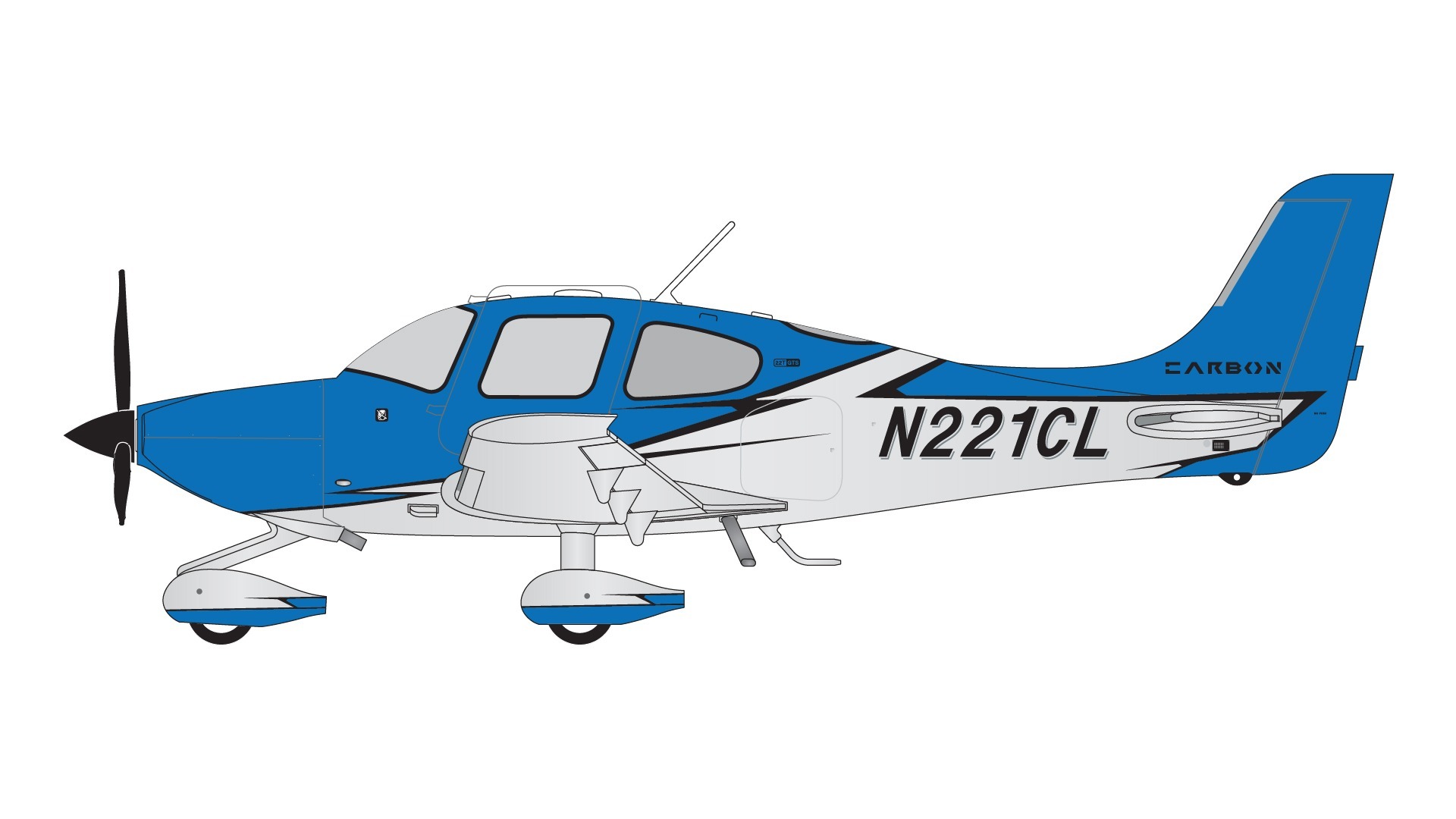 GGCIR017  Gemini General aviation Sporty's/Wright Bros. Collection Cirrus SR22T-GTS G6 Carbon  N221CL 1:72 お取り寄せ