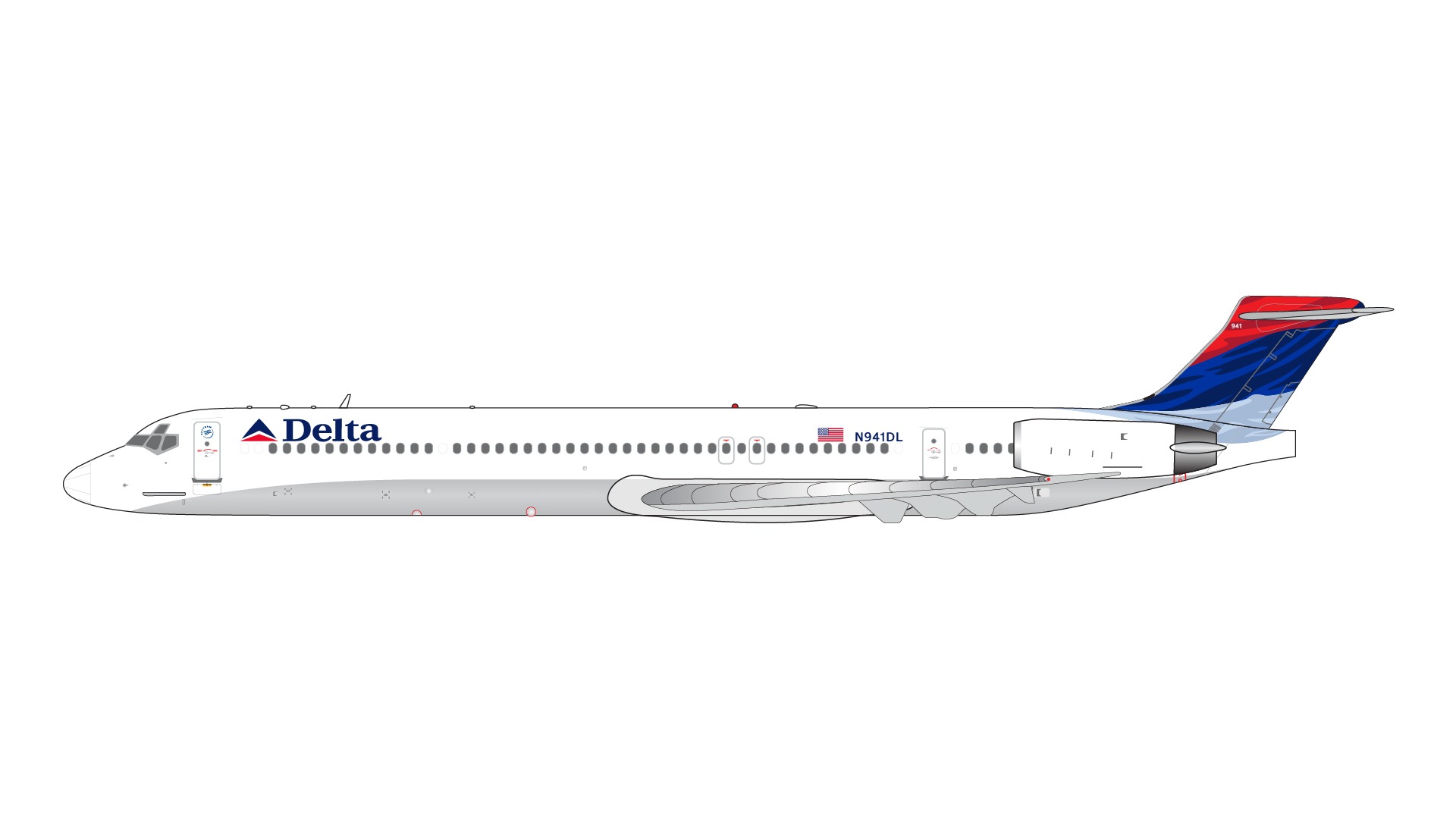 GJDAL1123 GEMINI JETS Delta Air Lines / デルタ航空 Colors in Motion/wavy livery MD-88 N941DL 1:400 メーカー完売