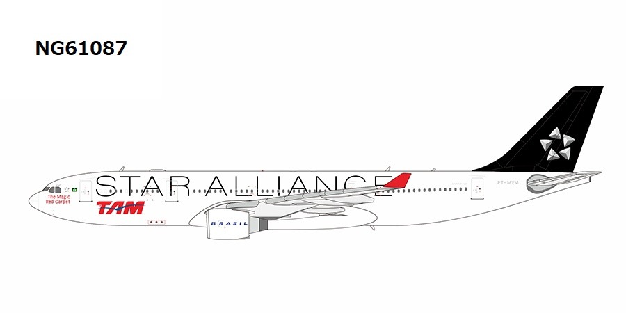 NG61087 NG MODELS TAM / タム/ラタム ブラジル Star Alliance A330-200 PT-MVM 1:400 お取り寄せ