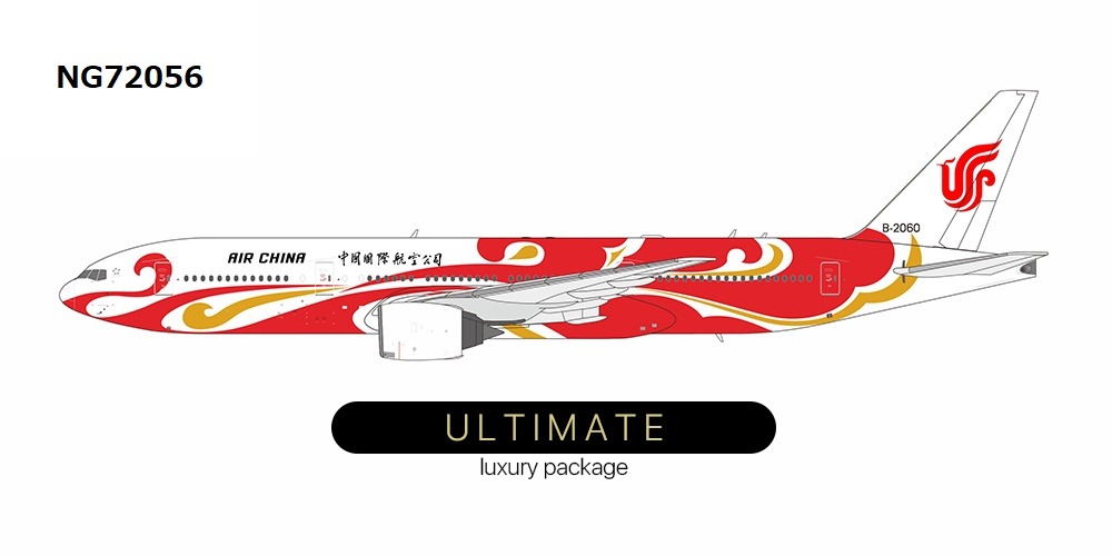 NG72056 NG MODELS AIR CHINA / 中国国際航空 Red Phoenix Liner (ULTIMATE) B777-200 B-2060 1:400 お取り寄せ
