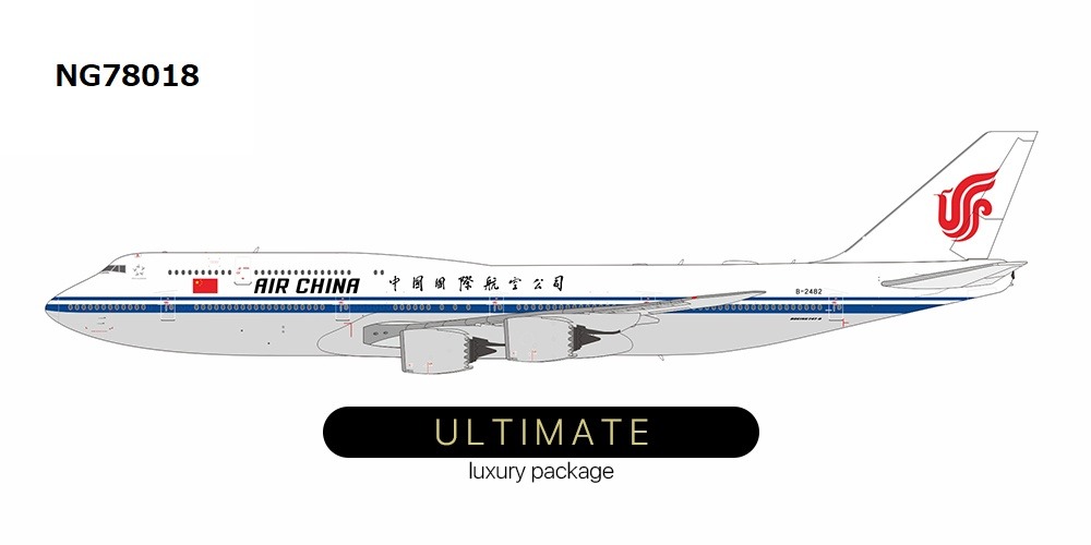 NG78018 NG MODELS AIR CHINA / 中国国際航空 with wifi dome (ULTIMATE) B747-8i B-2482 1:400 お取り寄せ