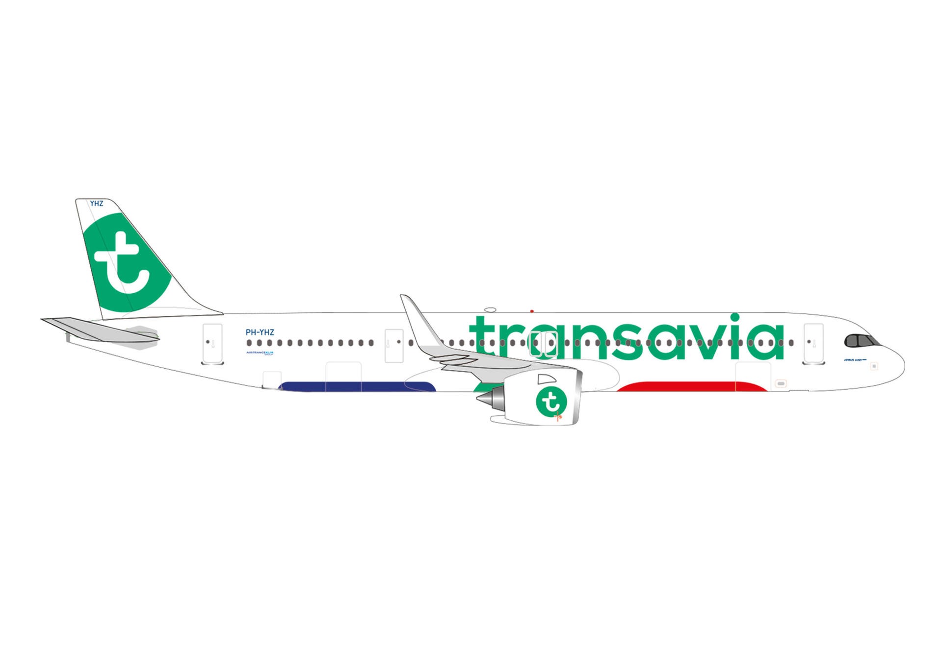 537841 Herpa Transavia Airlines / トランザビア航空 A321neo PH-YHZ 1:500