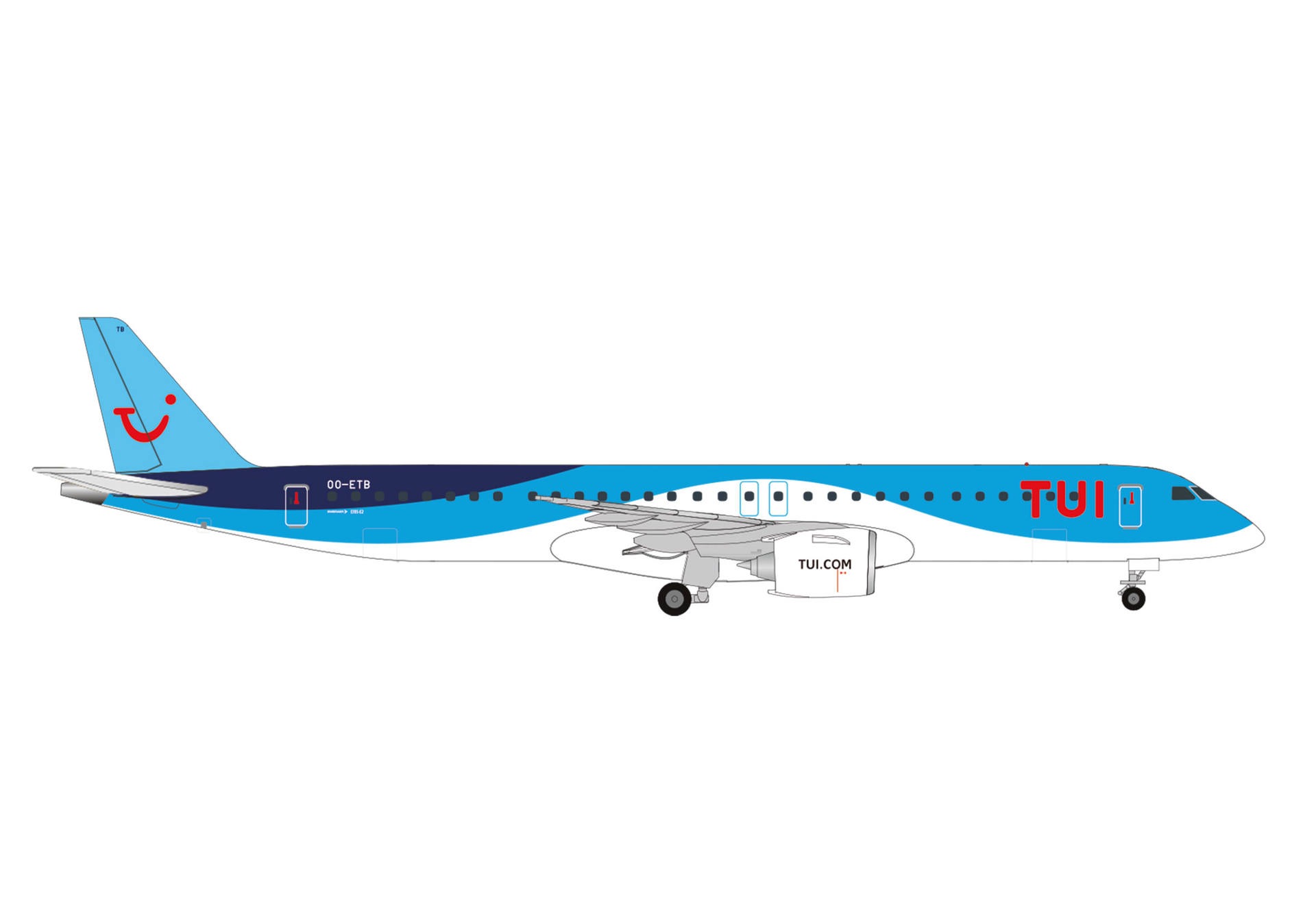 537858 Herpa TUI Airlines / TUI航空 E195-E2 OO-ETB Flanders 1:500