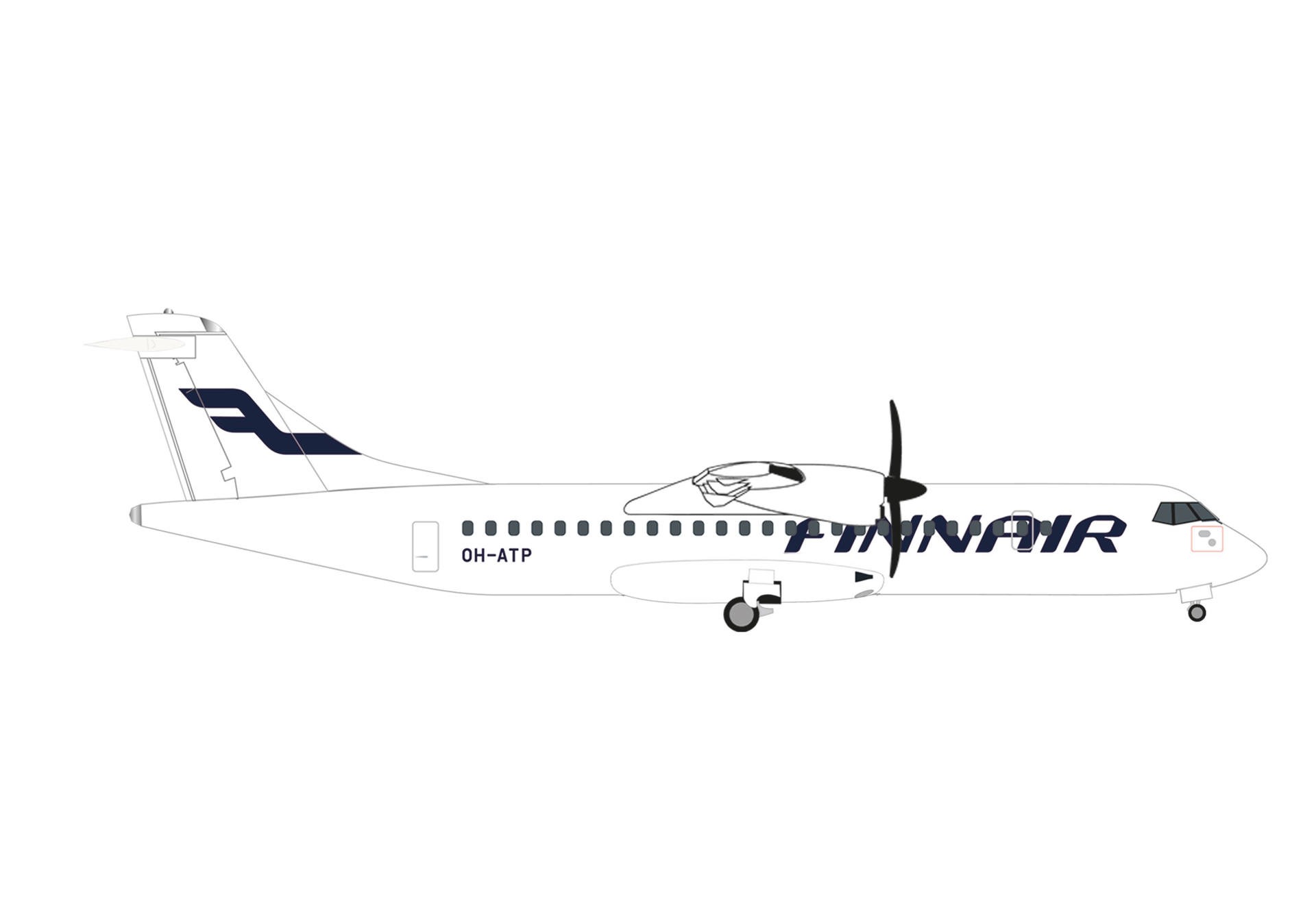 537889 Herpa FINNAIR / フィンエア ATR-72-500 OH-ATP 1:500 メーカー完売