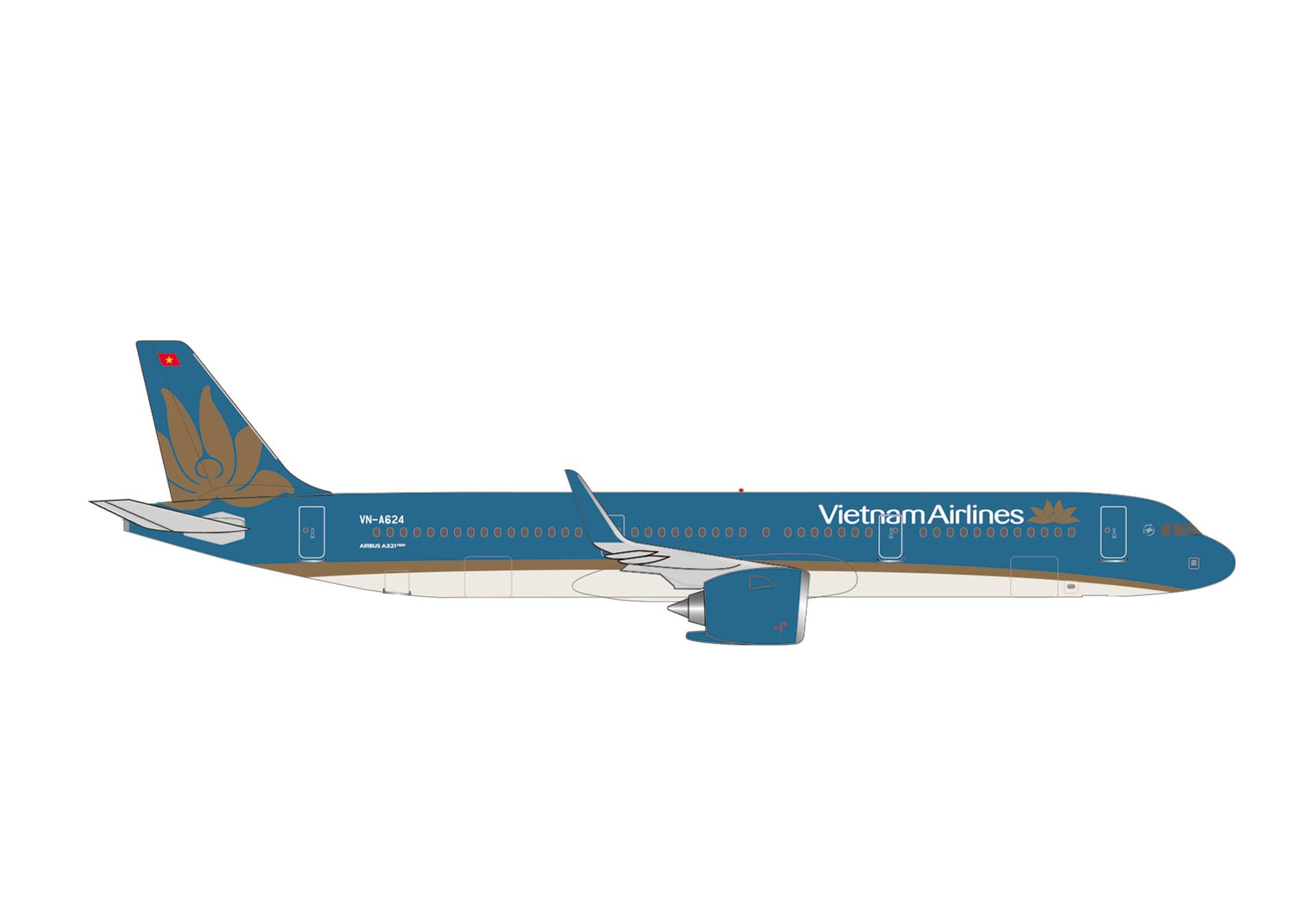 537919 Herpa Vietnam Airlines / ベトナム航空 A321neo VN-A624 1:500 お取り寄せ