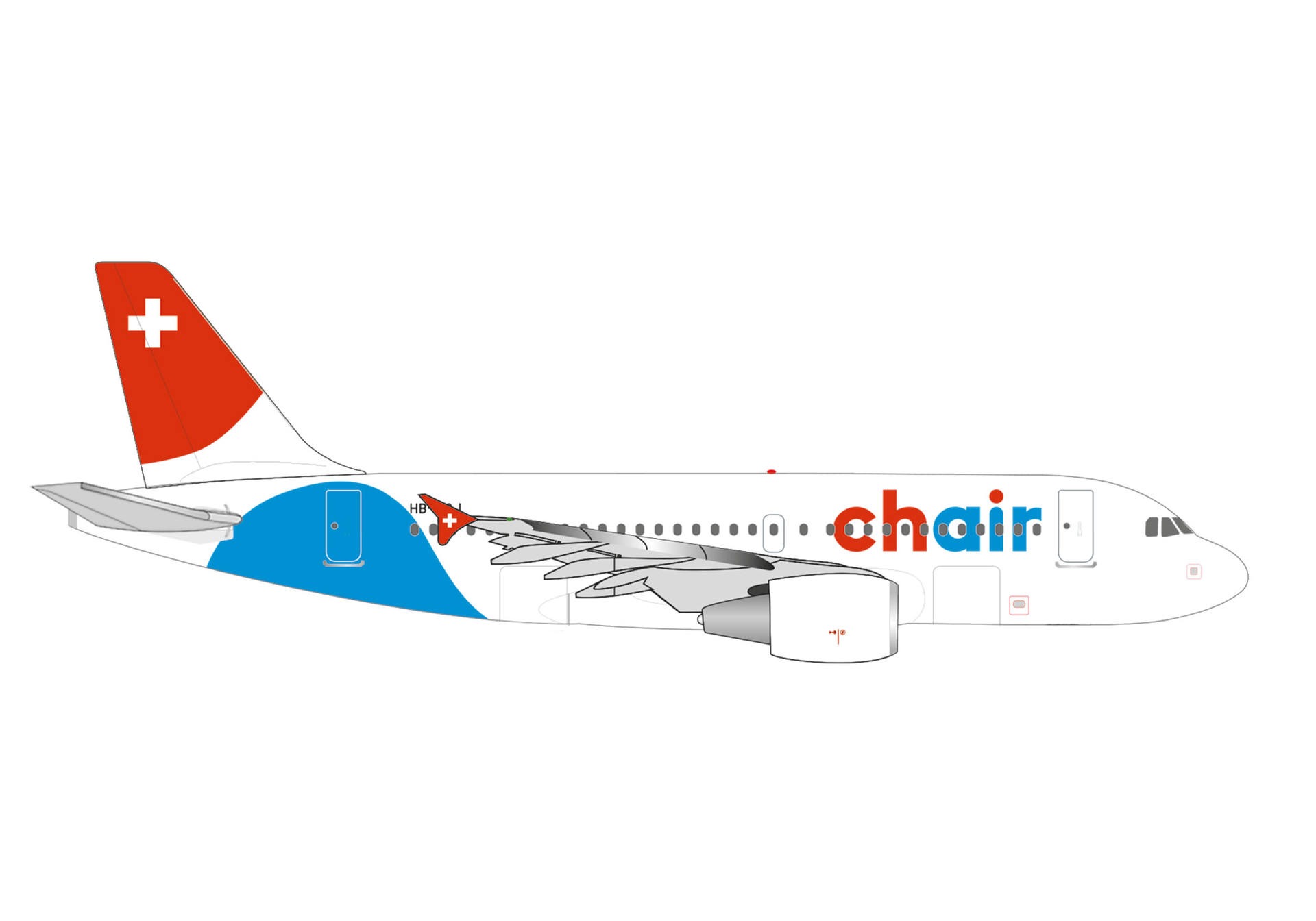 537926 Herpa Chair Airlines / チェア・エアラインズ A319 HB-JOJ 1:500