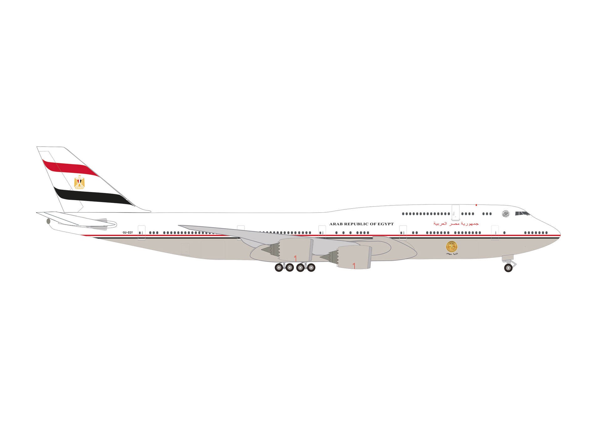 538039 Herpa Egypt Government / エジプト政府専用機 B747-8 BBJ SU-EGY 1:500 お取り寄せ
