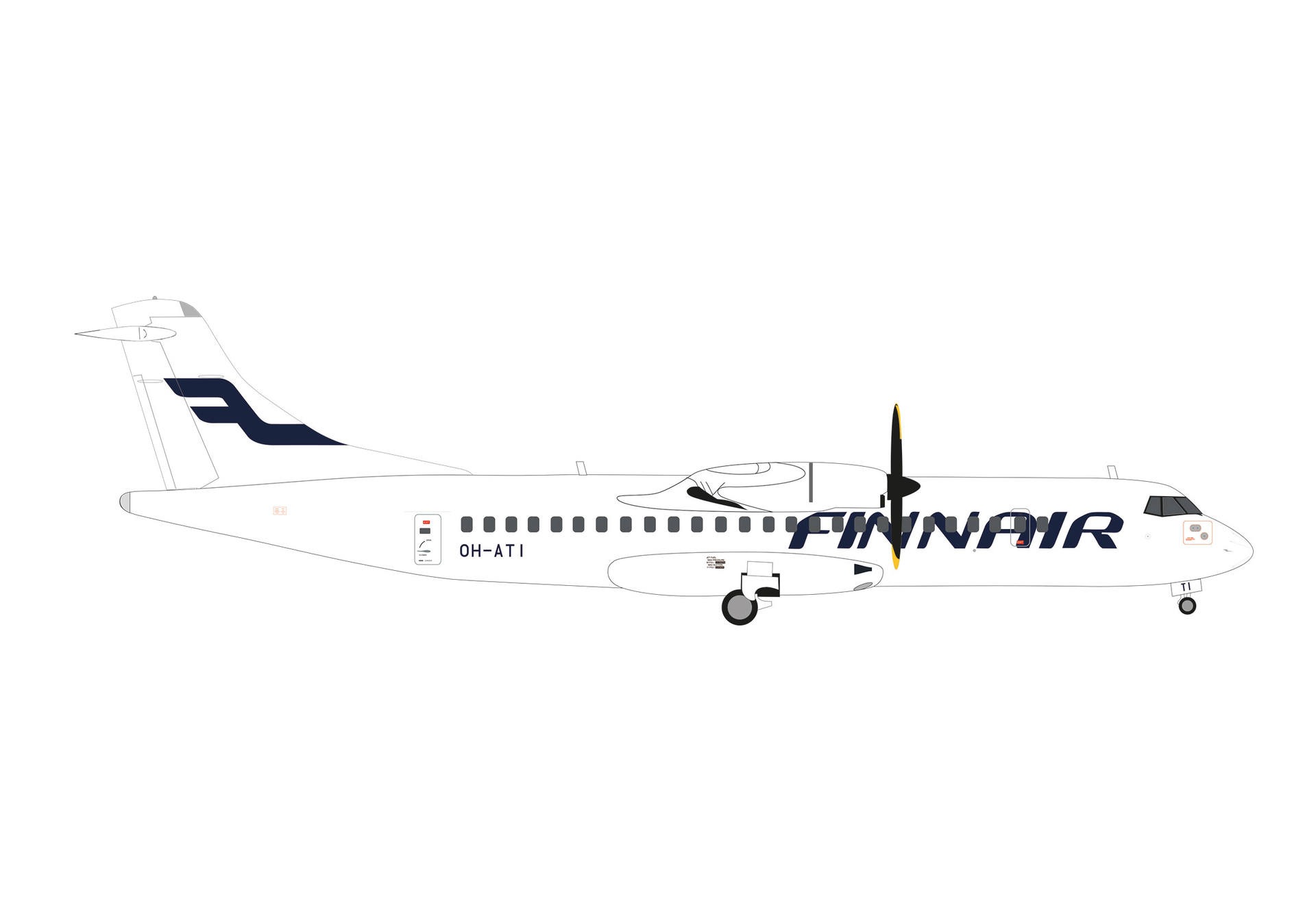 573306 Herpa FINNAIR / フィンエア ATR-72-500 OH-ATI 1:200 完売しました。 Herpa 1:200 FINNAIR / フィンエア ATR 72 亜鉛ダイキャスト製
