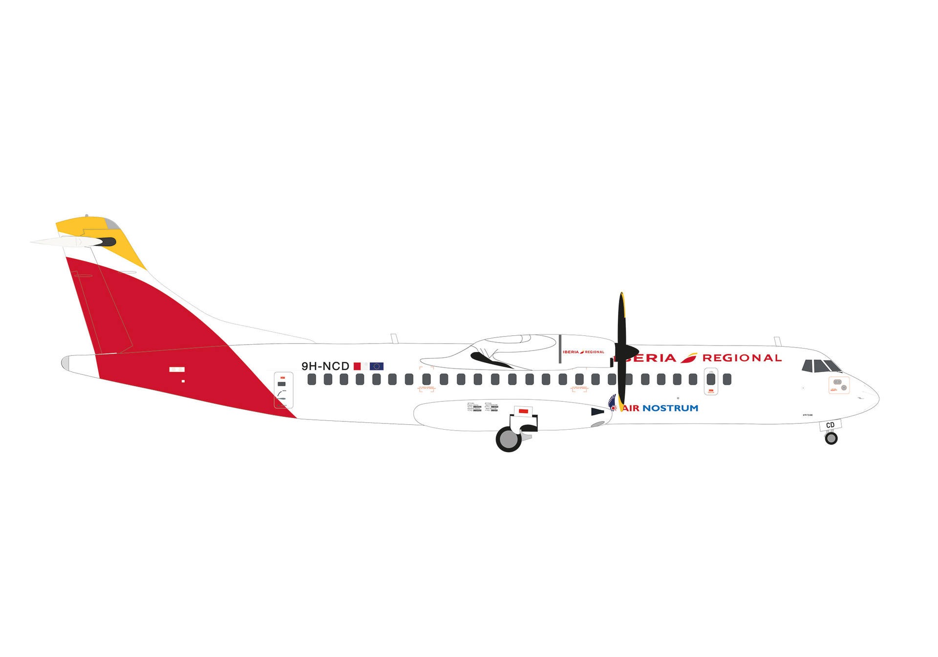 573313 Herpa Iberia / イベリア航空 ATR-72-600 9H-NCD エア・ノストラム 1:200 完売しました。