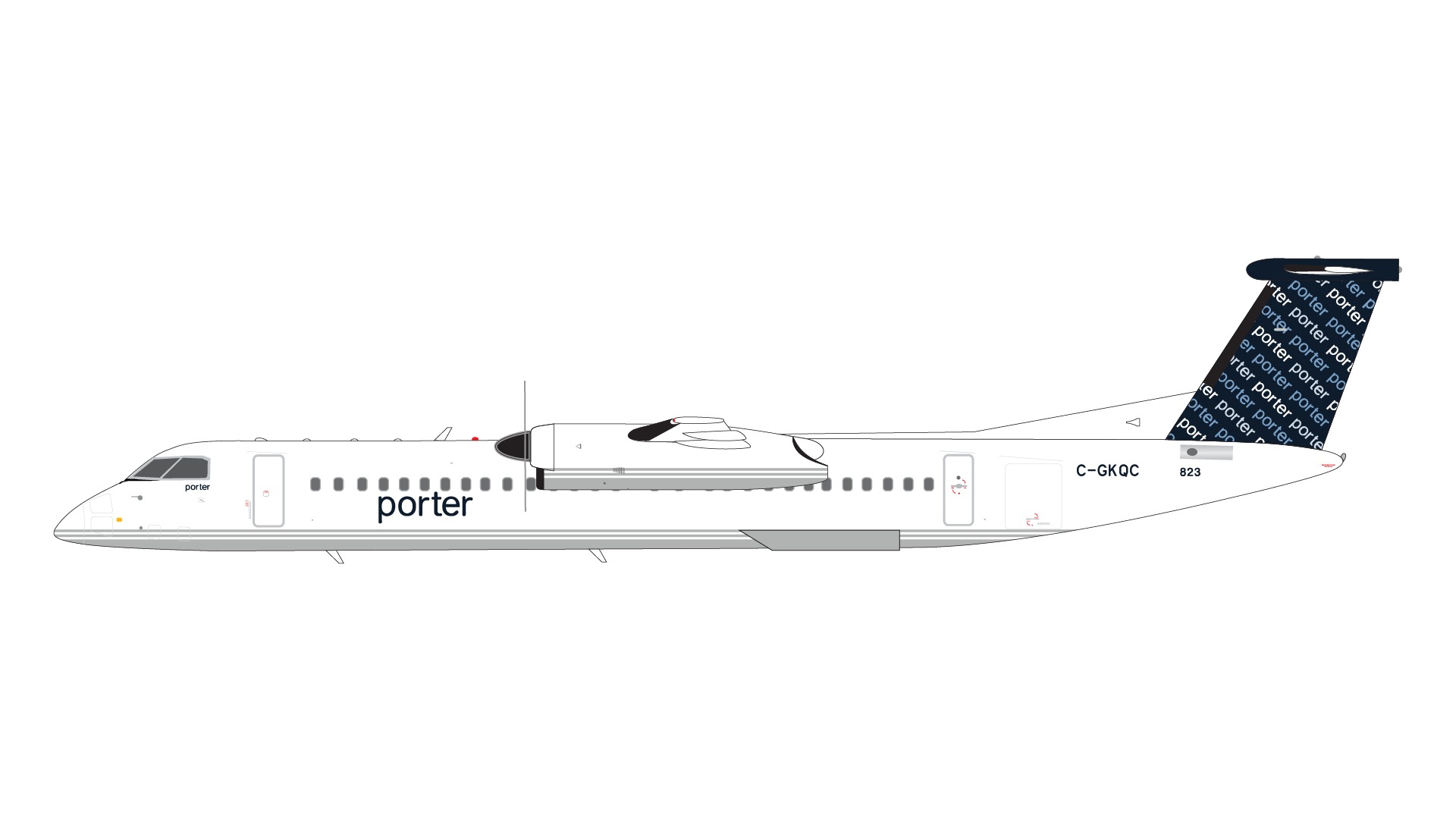 G2POE1311 GEMINI 200 Porter Airlines / ポーター航空 Dash 8 Q400 C-GKQC  1:200 お取り寄せ GEMINI JETS 1:200 Porter Airlines / ポーター航空 Q400 亜鉛ダイキャスト製