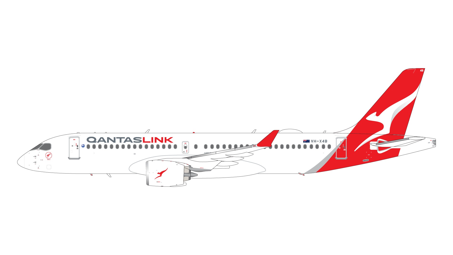 G2QFA1326 GEMINI 200 QantasLink / カンタスリンク A220-300 VH-X4B National Jet Systems 1:200 完売しました