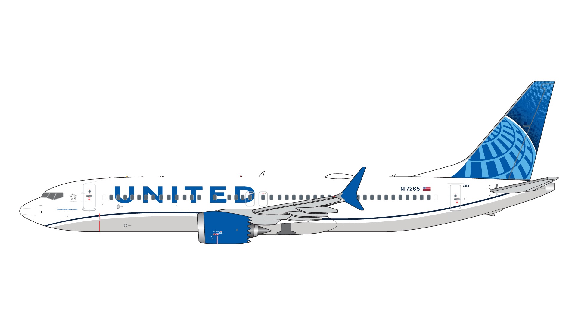 GJUAL2225 GEMINI JETS United Airlines / ユナイテッド航空 B737 MAX8 N17265 1:400 メーカー完売 GEMINI JETS 1:400 United Airlines / ユナイテッド航空 737 MAX8 亜鉛ダイキャスト製