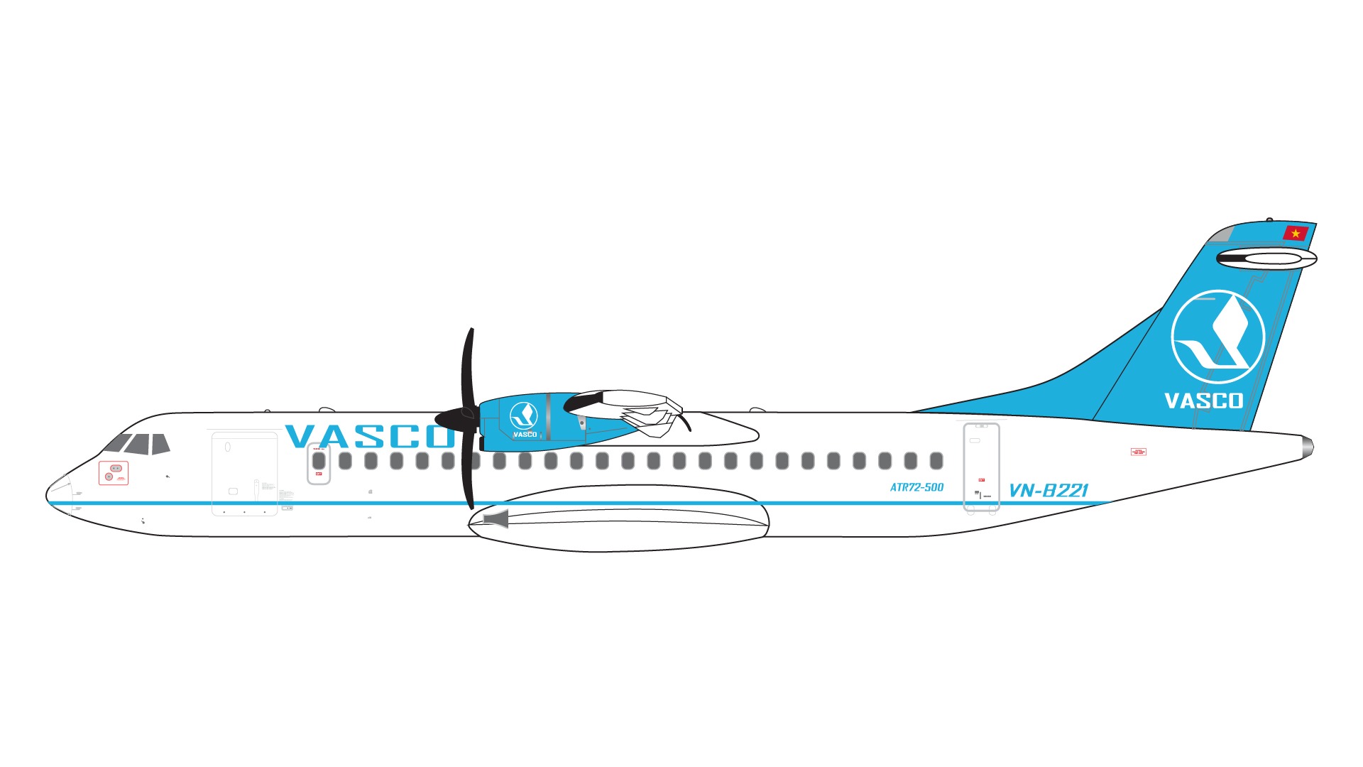 GJVFC2239 GEMINI JETS VASCO/Vietnam Air Services Company / ベトナムエアサービス Vietnam Air Services ATR 72-500 VN-B221 1:400 GEMINI JETS 1:400 VASCO/Vietnam Air Services Company / ベトナムエアサービス ATR 72 亜鉛ダイキャスト製