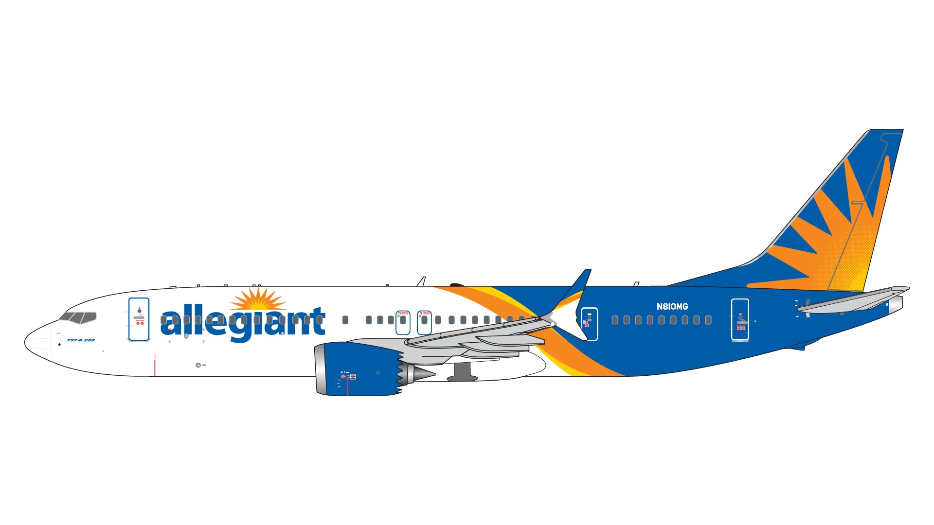 GJAAY2285 GEMINI JETS Allegiant Air / アレジアント航空 B737 MAX200 N810MG 1:400 メーカー完売
