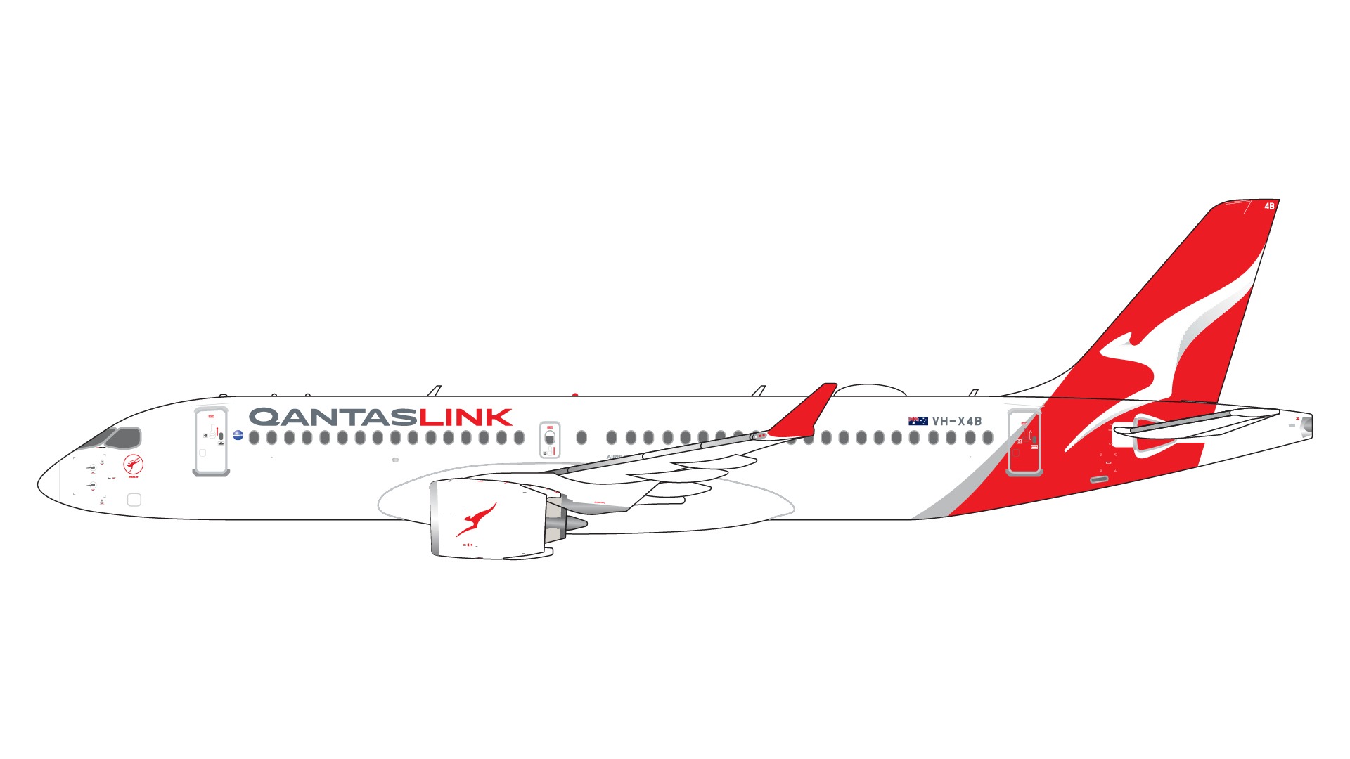 GJQFA2284 GEMINI JETS QantasLink / カンタスリンク A220-300 VH-X4B 1:400 メーカー完売
