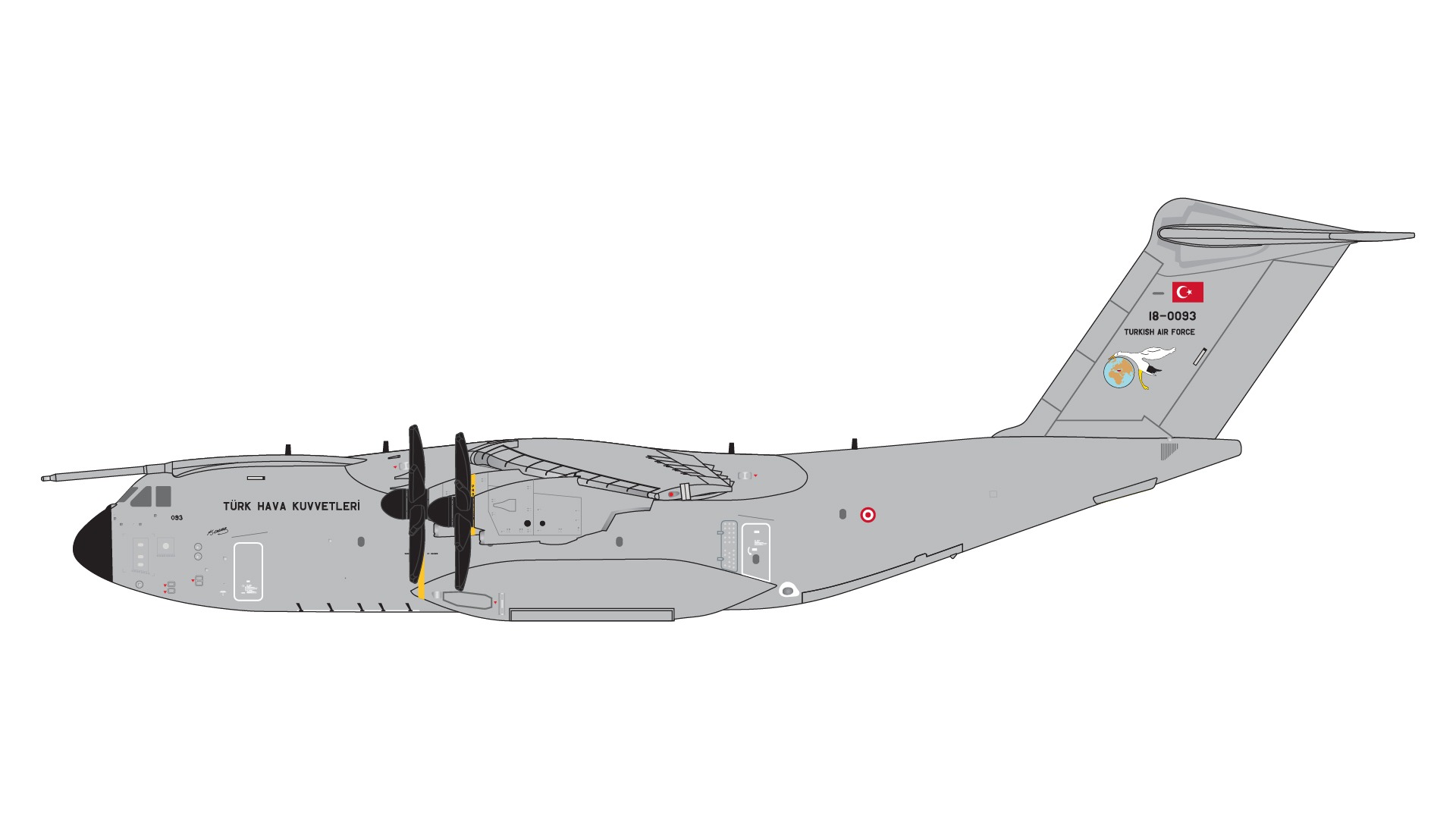 GMTUR139 GEMINI MACS Turkish Air Force / トルコ空軍 A400M Atlas 18-0093  1:400 お取り寄せ