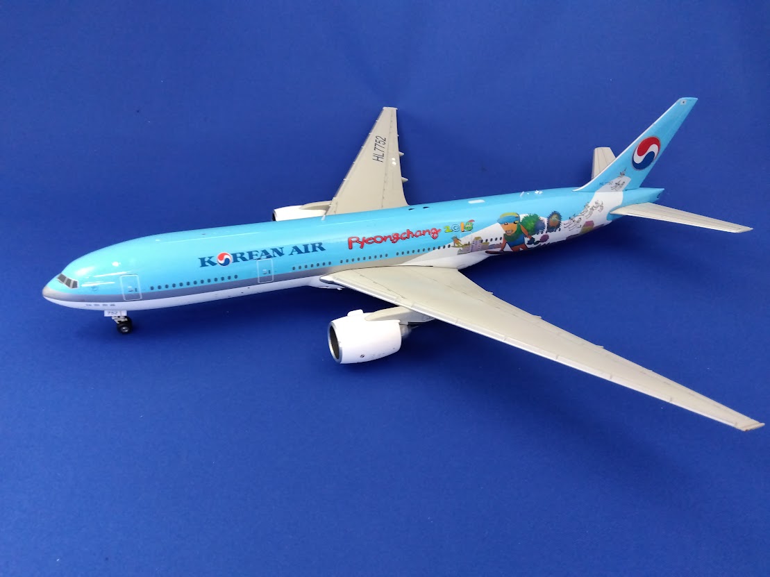 JC2003B JCWING Korean Air / 大韓航空 B777-200ER HL7752 Pyeongchang2018 1:200 完売しました。 JC WING 1:200 Korean Air / 大韓航空 777-200 亜鉛ダイキャスト製