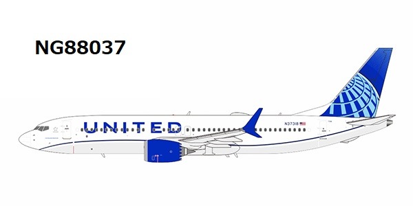 NG88037 NG MODELS United Airlines / ユナイテッド航空 Blue Evolution c/s B737 MAX8 N37318 1:400 お取り寄せ NG MODELS 1:400 United Airlines / ユナイテッド航空 737 MAX8 亜鉛ダイキャスト製