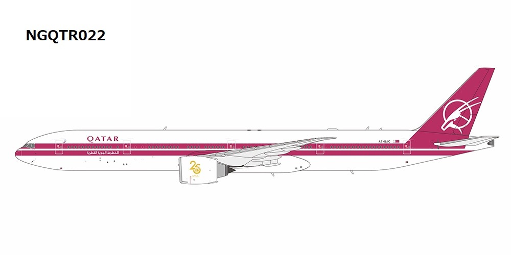 NGQTR022 NG Lite MODELS Qatar Airways / カタール航空 25th anniversay retro B777-300ER A7-BAC 1:400 完売しました。