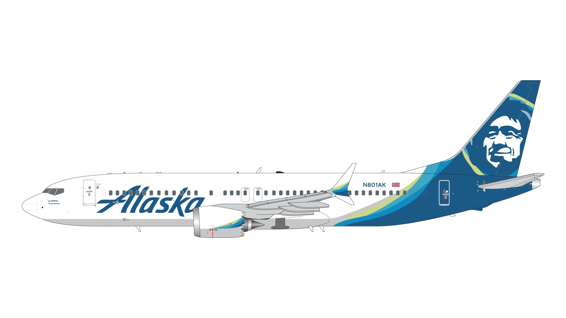 G2ASA1317 GEMINI 200 Alaska Airlines / アラスカ航空 B737 MAX8 N801AK 1:200 完売しました。