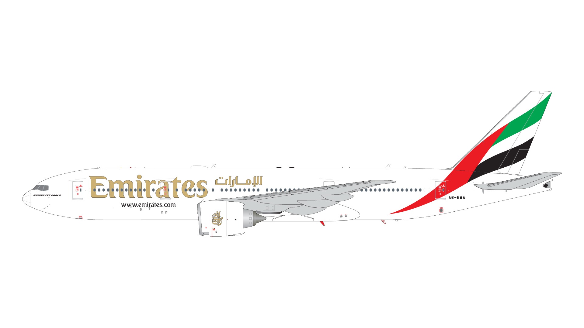 G2UAE412 GEMINI 200 Emirates / エミレーツ航空 B777-200LR A6-EWA  1:200 お取り寄せ GEMINI JETS 1:200 Emirates / エミレーツ航空 777-200 亜鉛ダイキャスト製