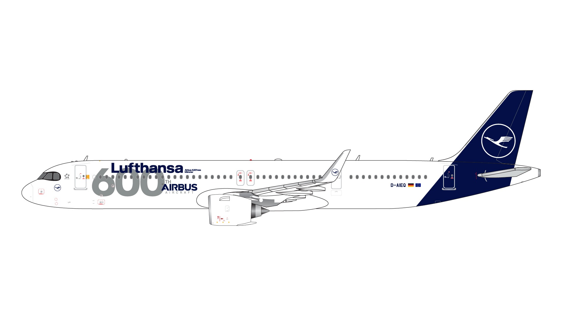 GJDLH2238 GEMINI JETS Lufthansa / ルフトハンザドイツ航空 600th A321neo D-AIEQ 1:400 お取り寄せ