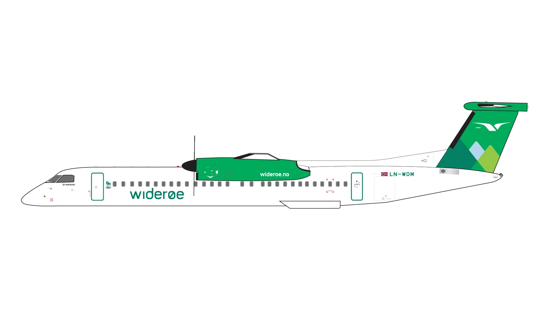 GJWIF2290 GEMINI JETS Wideroe/Widerøe / ヴィデロー航空 Dash 8 Q400 LN-WDM 1:400 メーカー完売