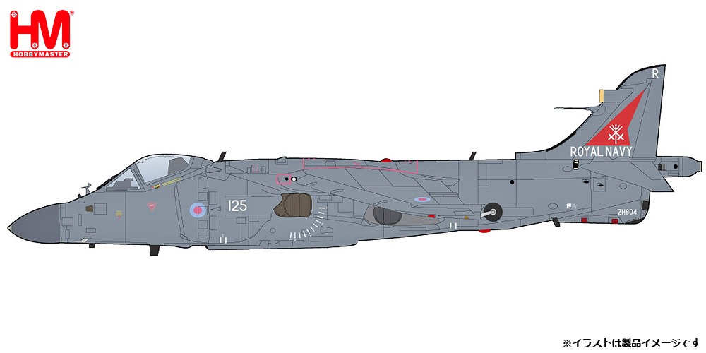 HA4107 HOBBY MASTER Royal Navy / イギリス海軍 シーハリアーFA2 ZH804 2002 w/シーイーグル対艦ミサイル 1:72 お取り寄せ