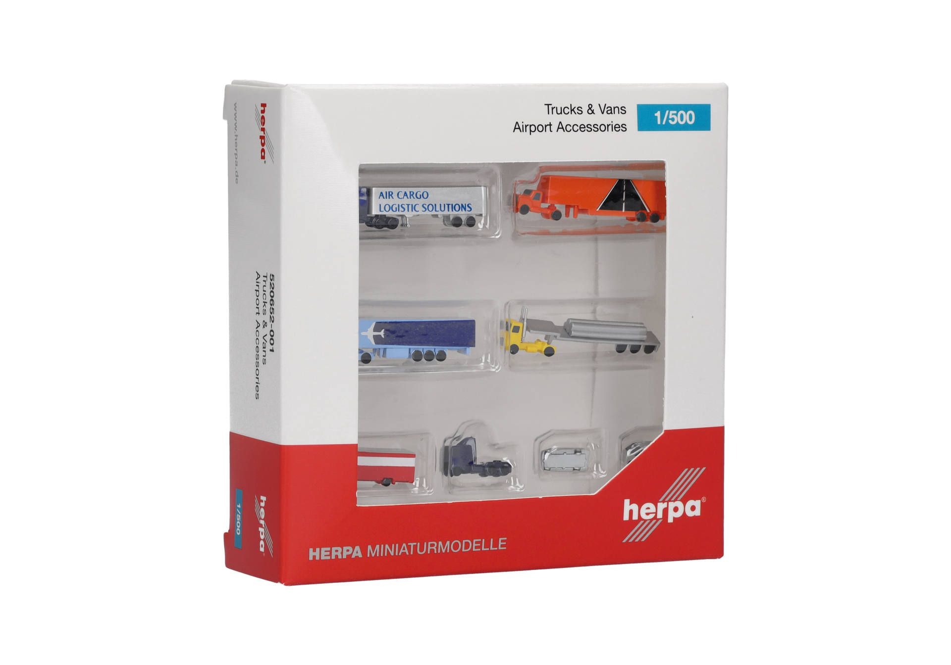 520652-001 Herpa Airport accessory set / 空港アクセサリーセット Trucks and Vans トラック＆バン 1:500 お取り寄せ