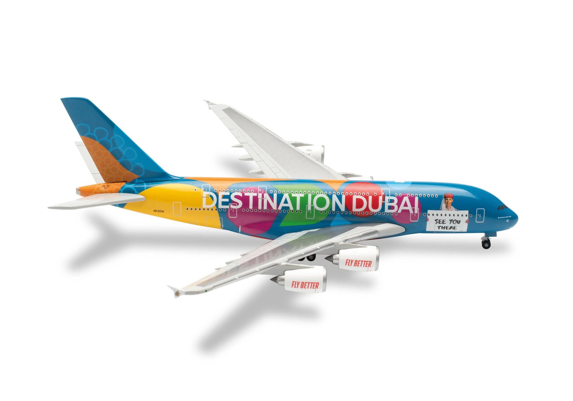 536905-001 Herpa Emirates / エミレーツ航空 A380 A-EEW Destination Dubai 1:500 メーカー完売