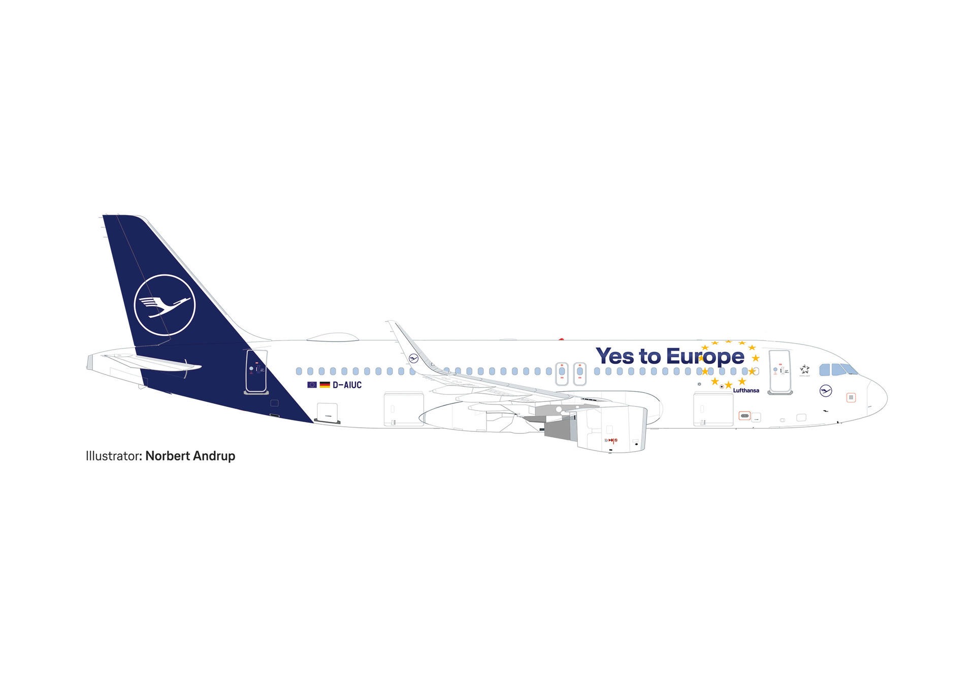538176 Herpa Lufthansa / ルフトハンザドイツ航空 A320 D-AIJC Yes to Europe 1:500 メーカー完売
