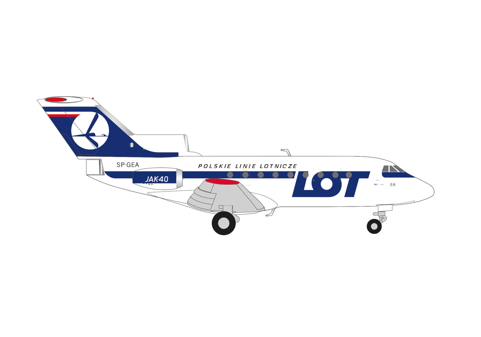 573139 Herpa LOT Polish Airlines / LOTポーランド航空 Yak-40 SP-GEA 1:200