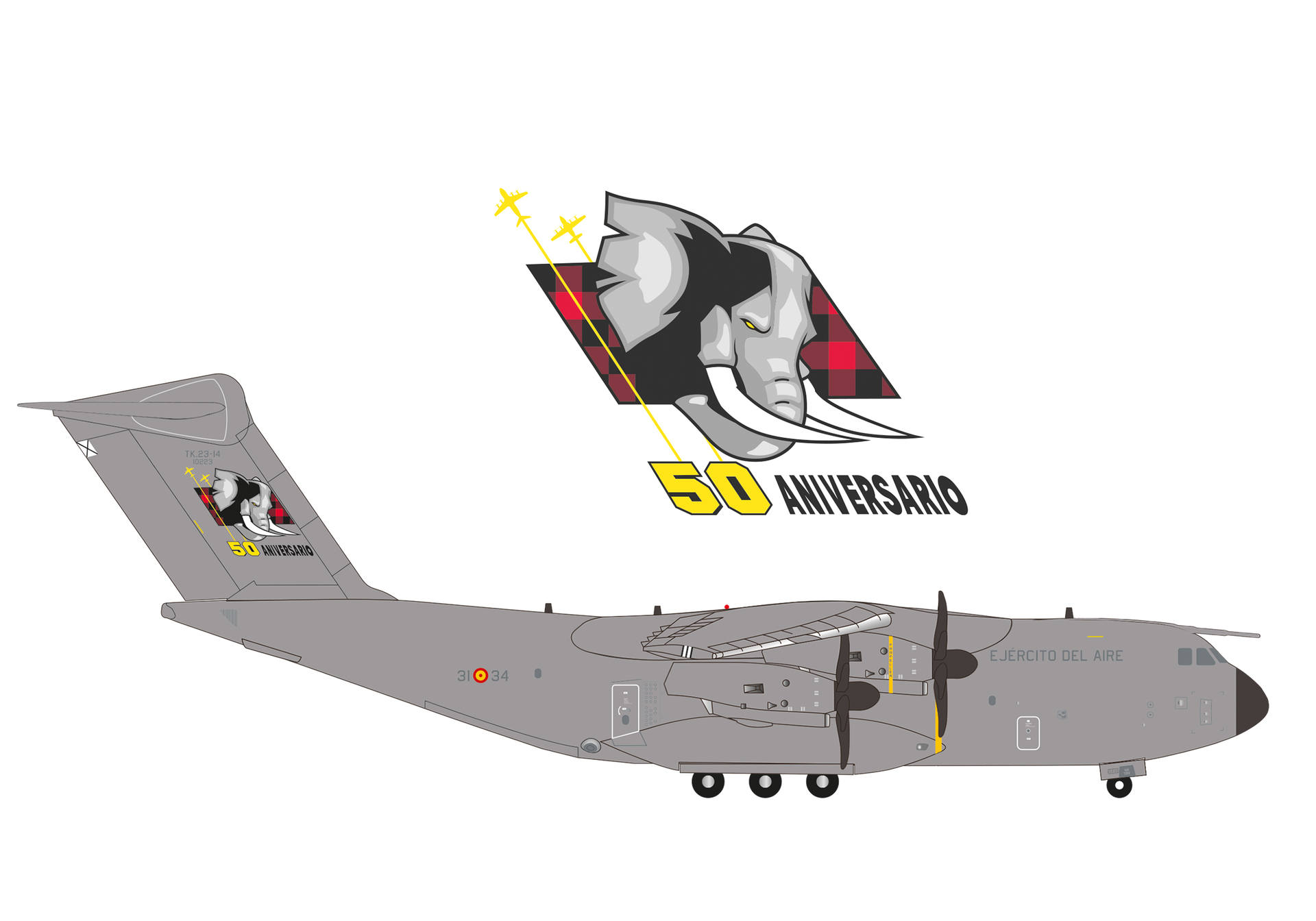 573191 Herpa Spanish Air Force / スペイン空軍 A400M TK.23-14 31st Wing (Ala 31) - 50 Aniversario 1:200