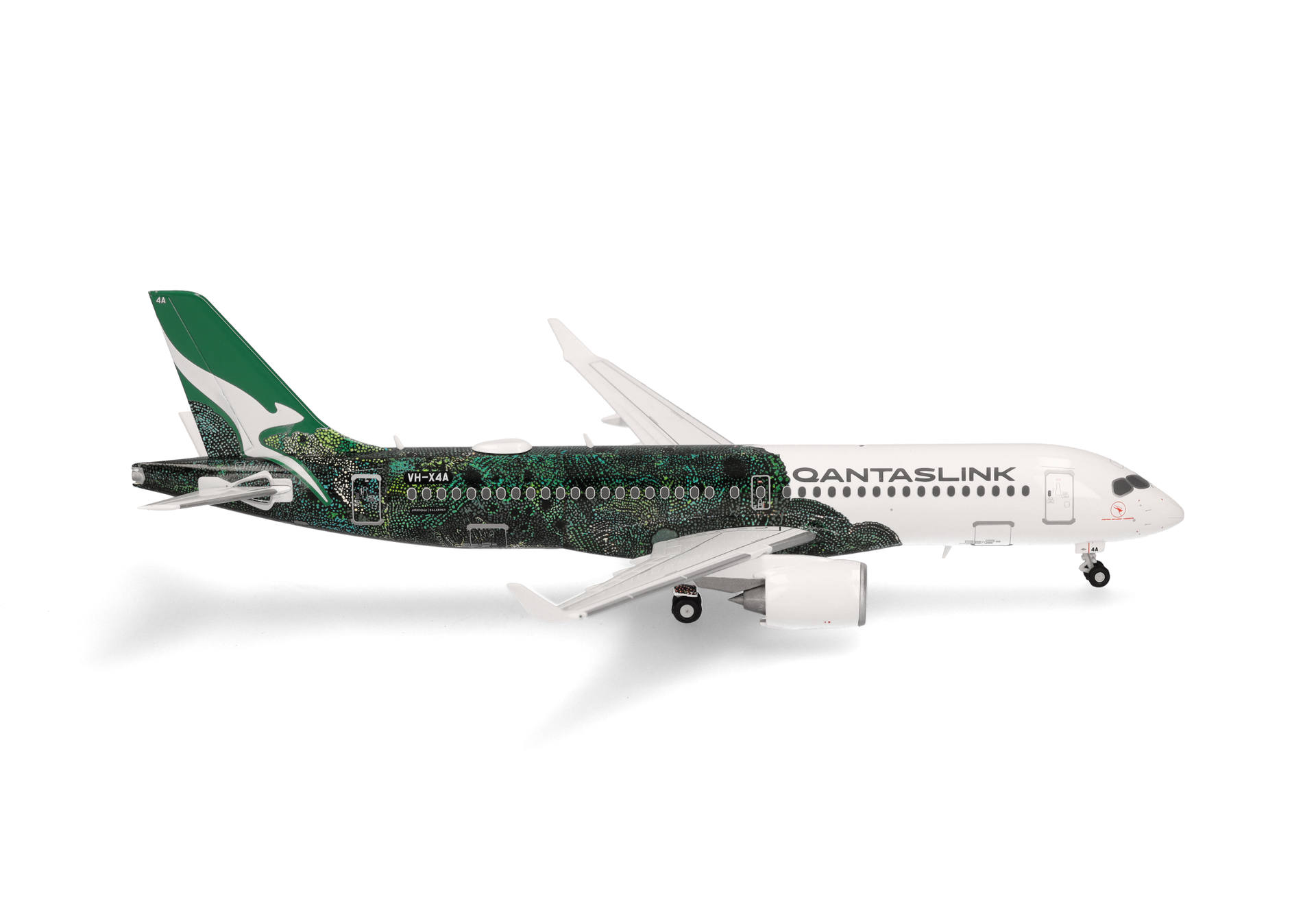 573351 Herpa QantasLink / カンタスリンク A220-300 VH-X4A Flying Art Series ”Minyma Kutjara Tjukurpa” 1:200 メーカー完売 Herpa 1:200 QantasLink / カンタスリンク A220-300 亜鉛ダイキャスト製