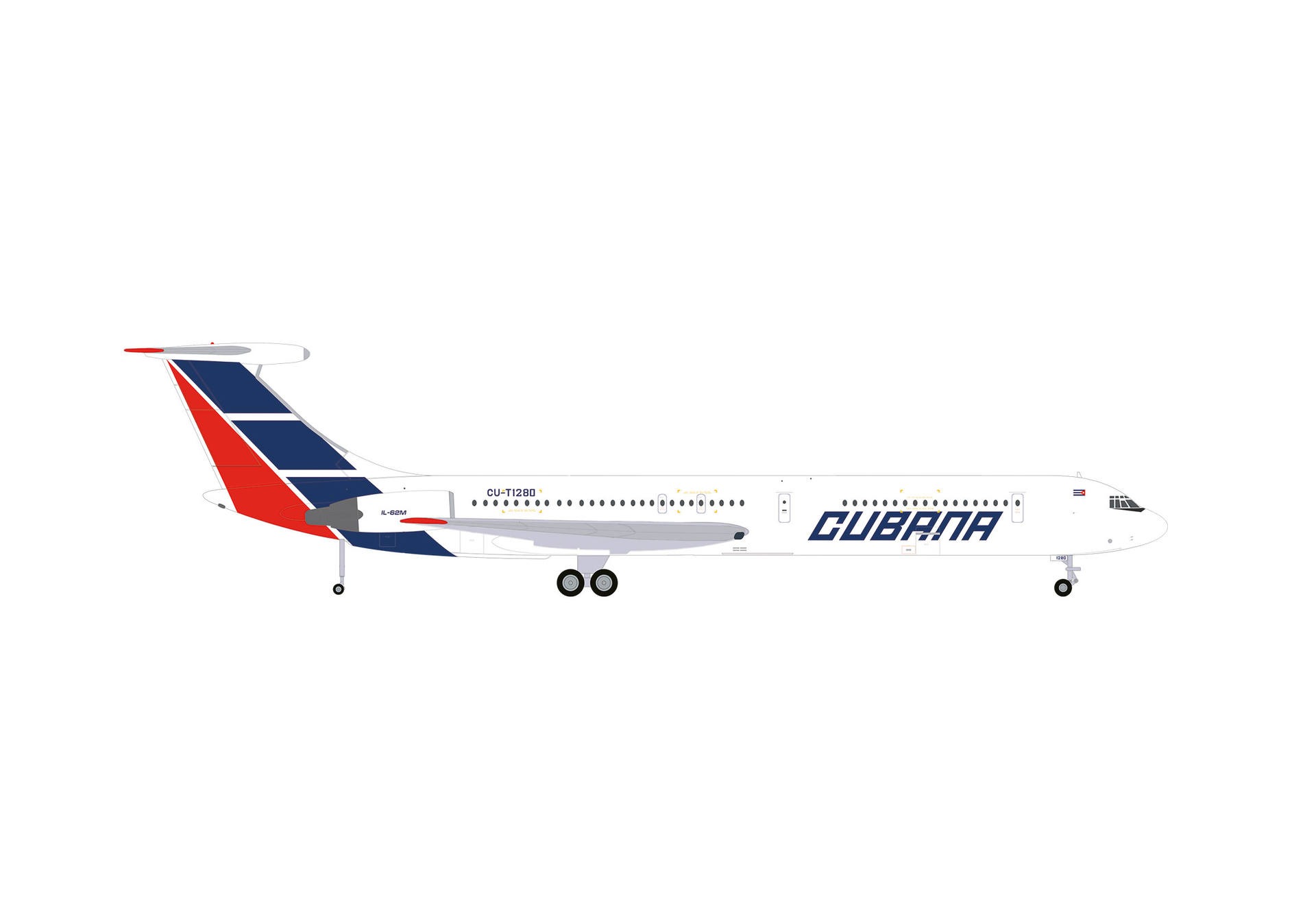 573405 Herpa Cubana / クバーナ航空 IL-62M T1280 1:200