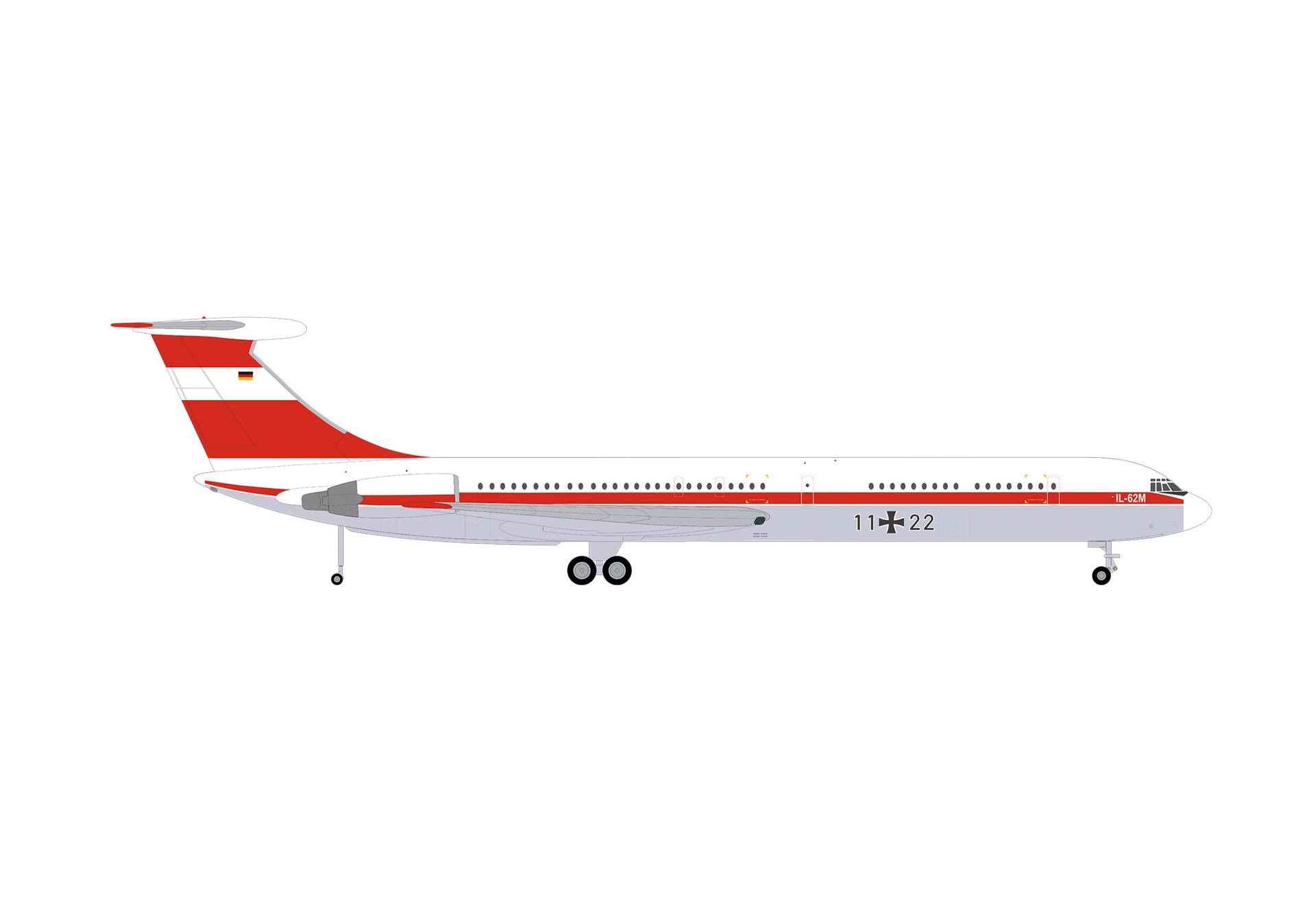573412 Herpa Luftwaffe / ドイツ空軍 IL-62M 11+22 Flugbereitschaft 1:200 お取り寄せ