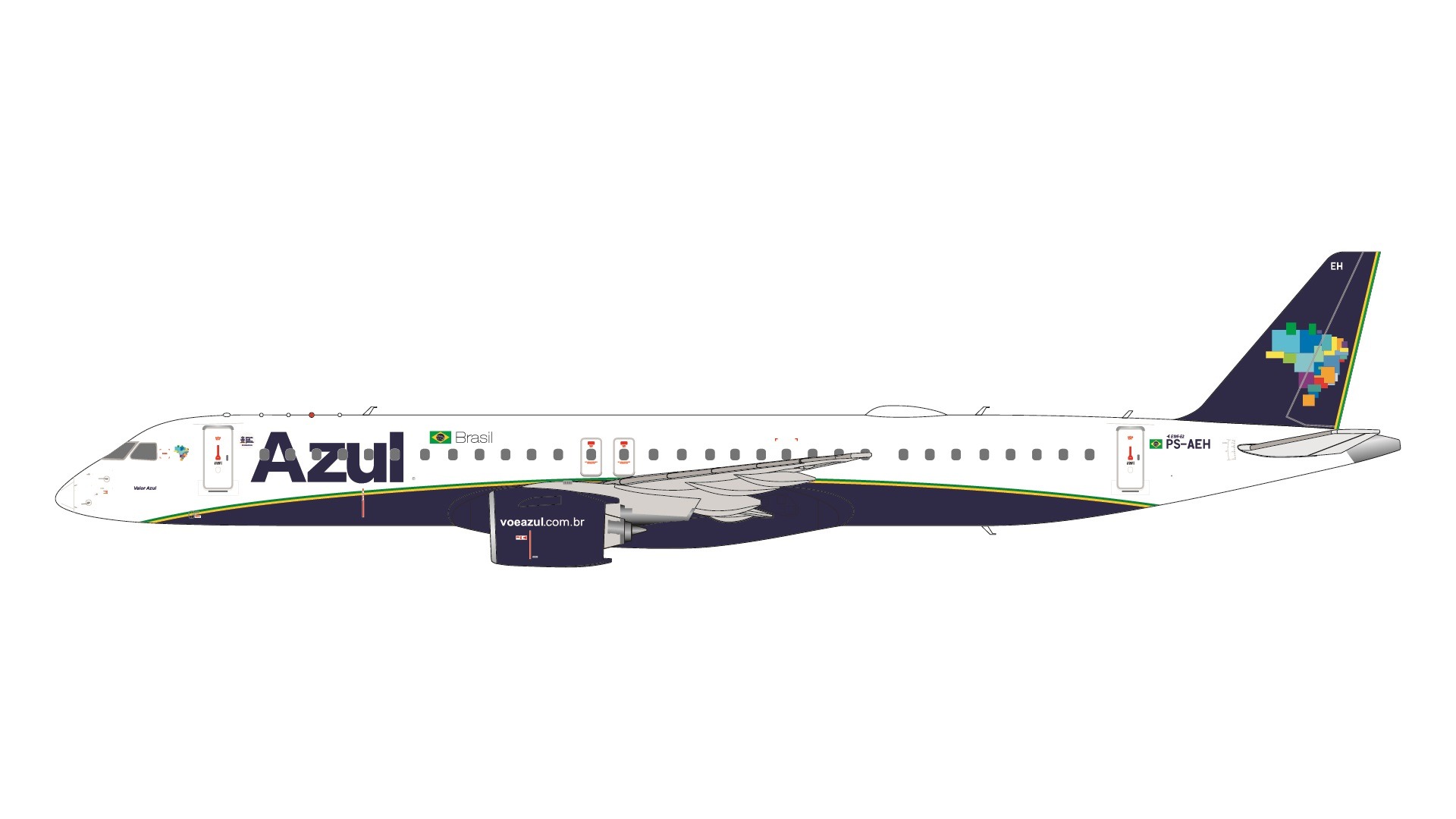 G2AZU1231 GEMINI 200 Azul / アズールブラジル航空 E195-E2 PS-AEH  1:200 完売しました。