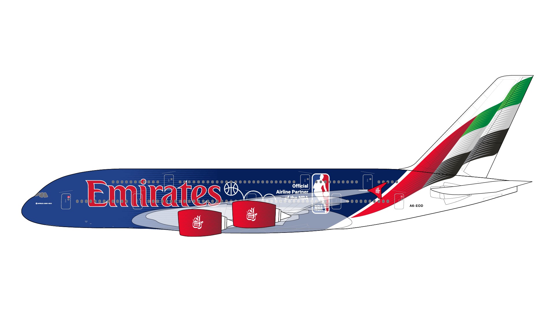 G2UAE1346 GEMINI 200 Emirates / エミレーツ航空 A380 A6-EOD 