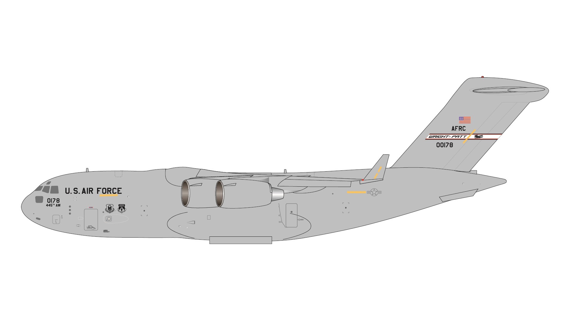 GMUSA146 GEMINI MACS U.S. Air Force / アメリカ空軍 C-17A  00-0178 Wright-Patterson AFB 1:400 お取り寄せ
