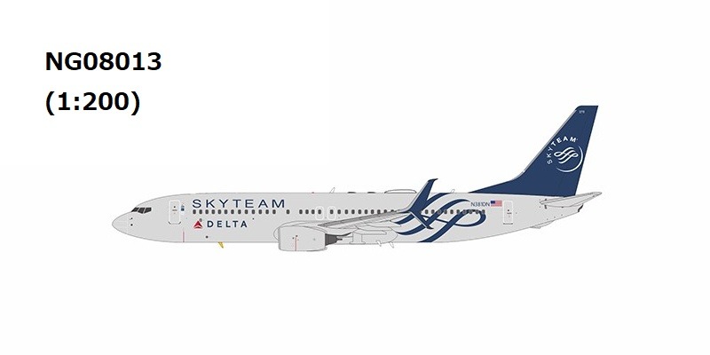 NG08013 NG MODELS Delta Air Lines / デルタ航空 Skyteam c/s; Delta's first B737-800 aircraft to receive split scimitar winglets B737-800/w N381DN 1:200 お取り寄せ NG MODELS 1:200 Delta Air Lines / デルタ航空 737-800 亜鉛ダイキャスト製