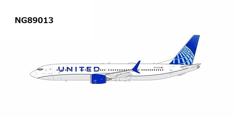 NG89013 NG MODELS United Airlines / ユナイテッド航空 Blue Evolution livery B737 MAX9 N77578 1:400 お取り寄せ NG MODELS 1:400 United Airlines / ユナイテッド航空 737 MAX9 亜鉛ダイキャスト製